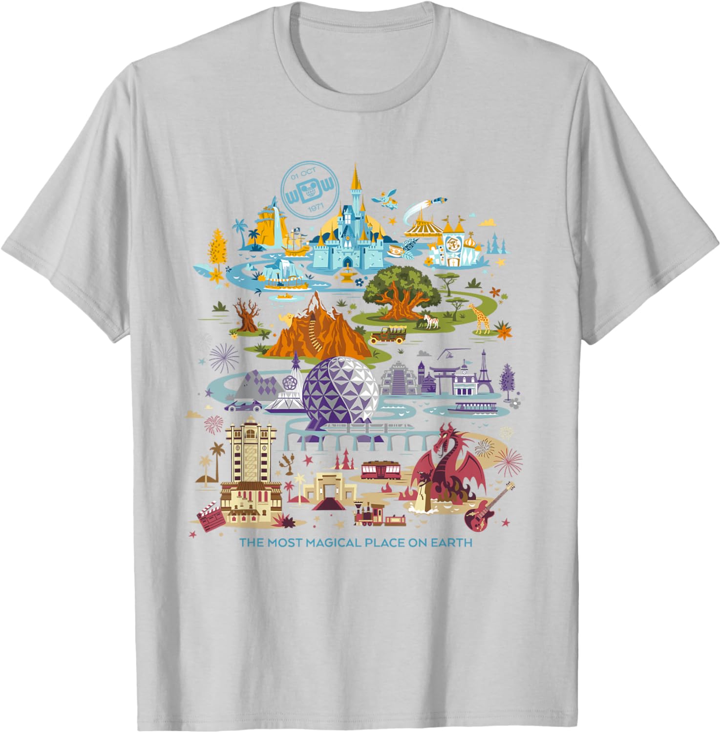 Walt Disney World 50th Anniversary T-Shirt Fun Disney Merchandise - 17