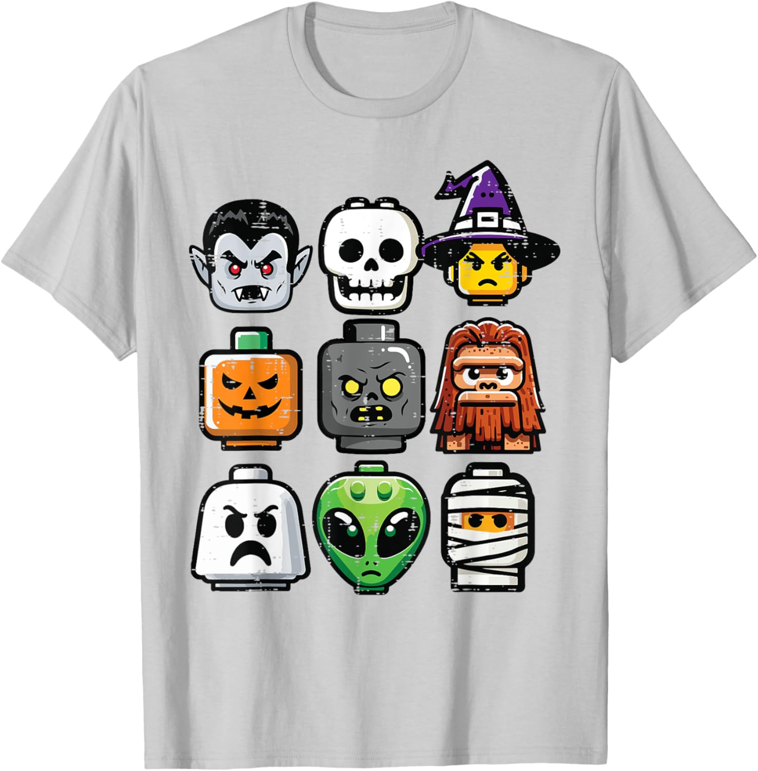 Halloween Pumpkin Ghost Heads T-Shirt for Kids and Boys Costume Fun - 10