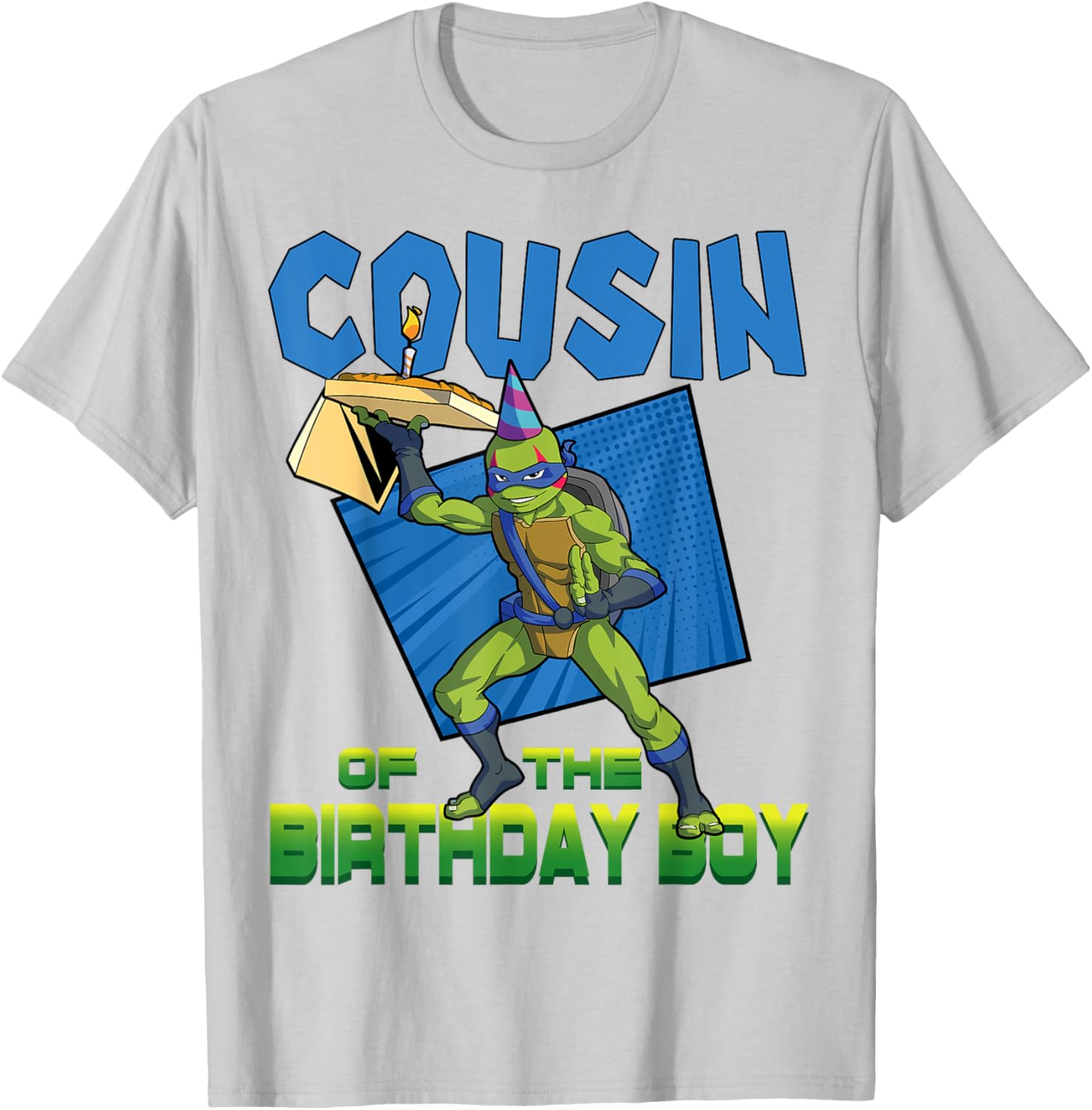 Leo Cousin of the Birthday Boy Pizza Party T-Shirt for TMNT Fans - 17