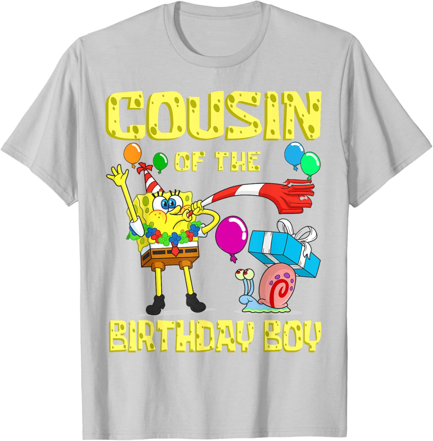 Mademark SpongeBob Cousin of the Birthday Boy Party T-Shirt for Kids - 6