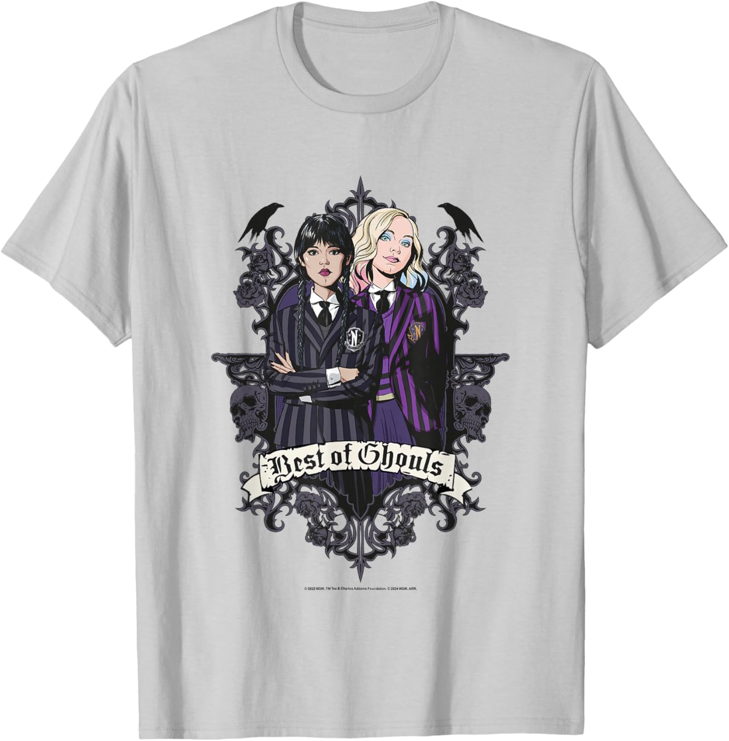 Ghouls Wednesday and Enid T-Shirt for Fans of Wednesday Series - 8