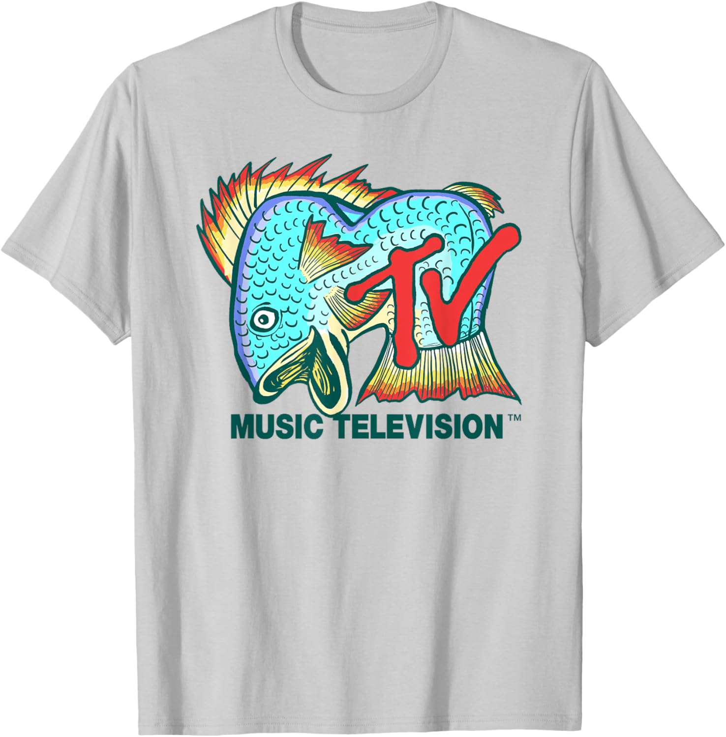 Mademark x MTV Colorful Punk Fish T-Shirt for Ocean Lovers - 4