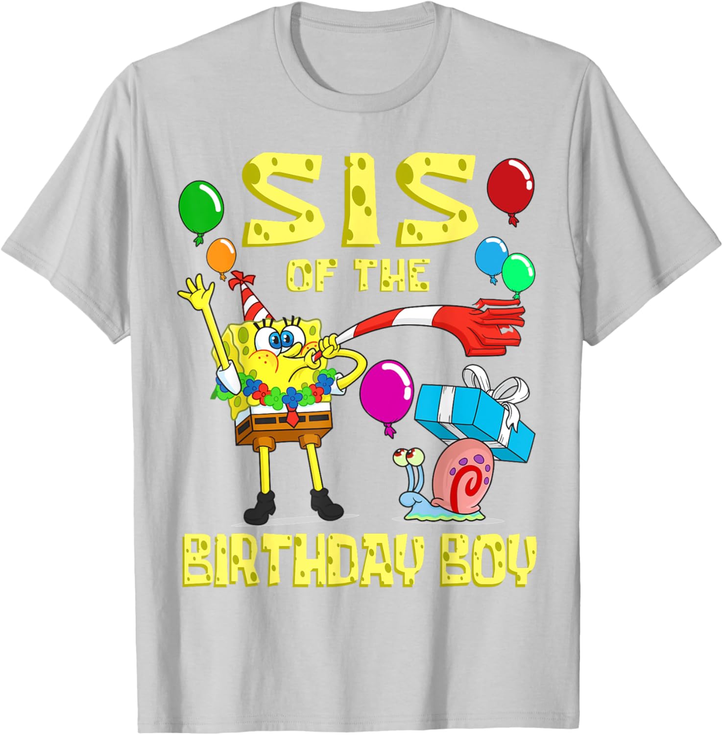 Mademark SpongeBob Sister of the Birthday Boy Party T-Shirt for Kids - 9