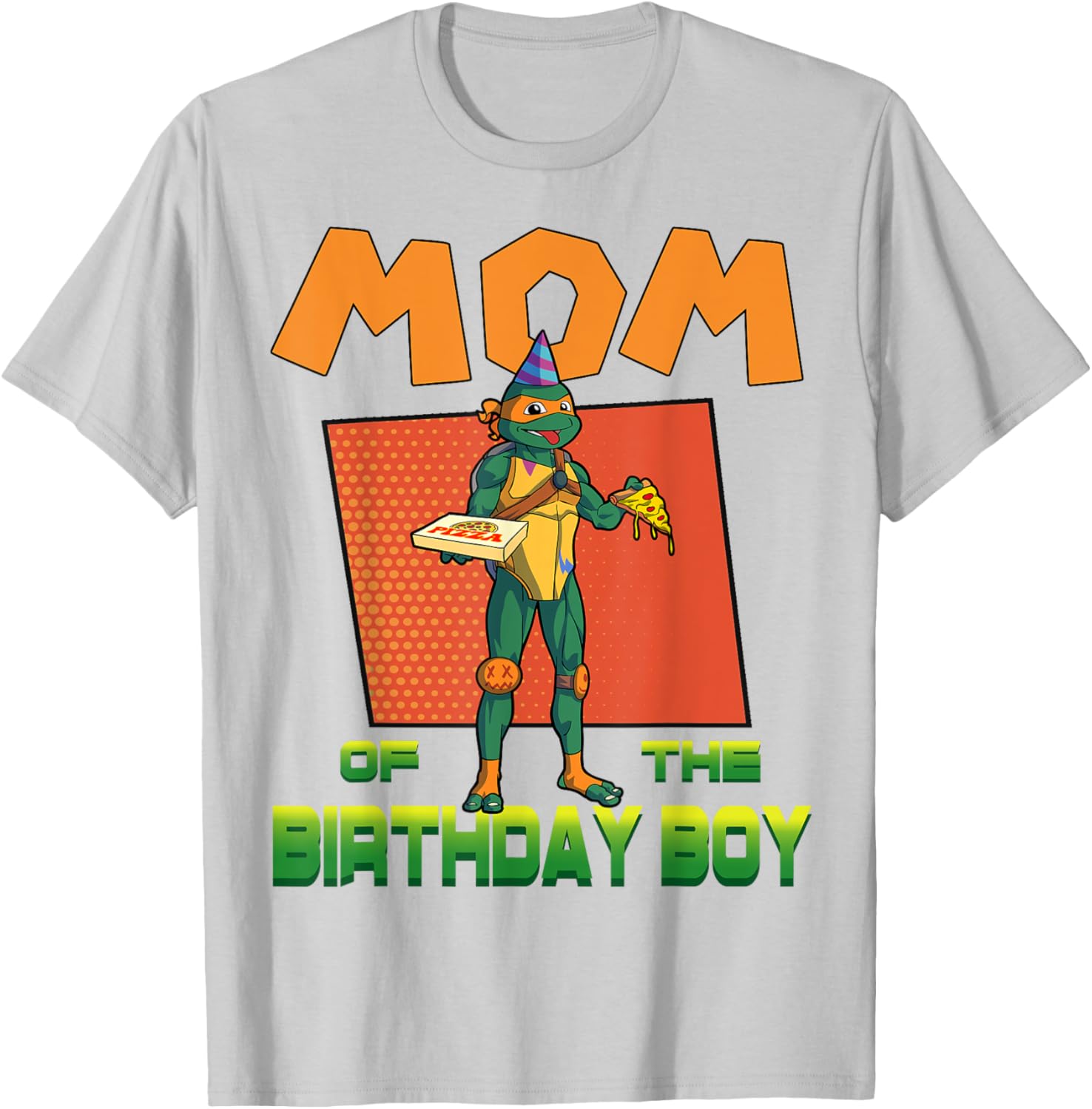 Mademark Teenage Mutant Ninja Turtles Mikey Birthday Pizza Party T-Shirt - 15