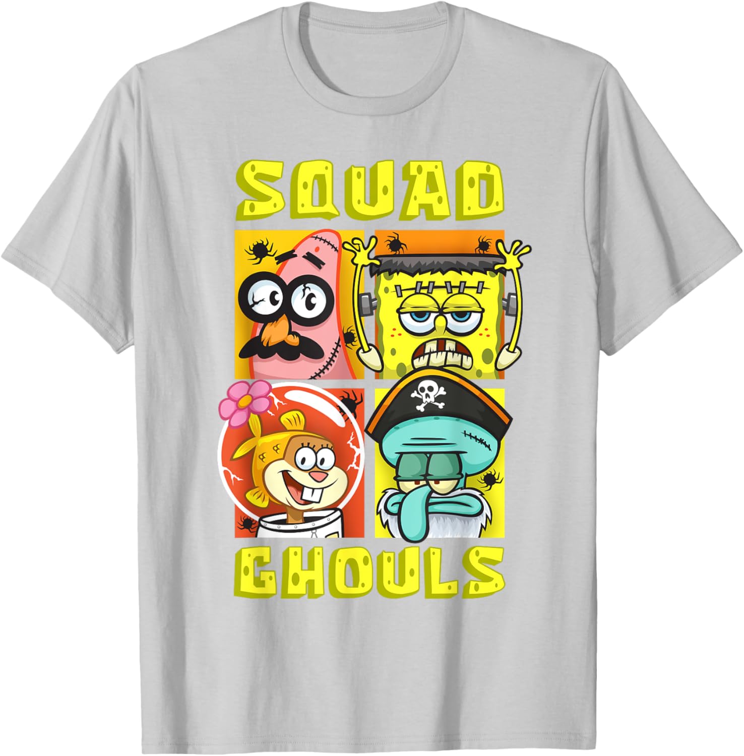 Mademark SpongeBob Halloween Squad T-Shirt with Patrick, Squidward & Sandy - 9