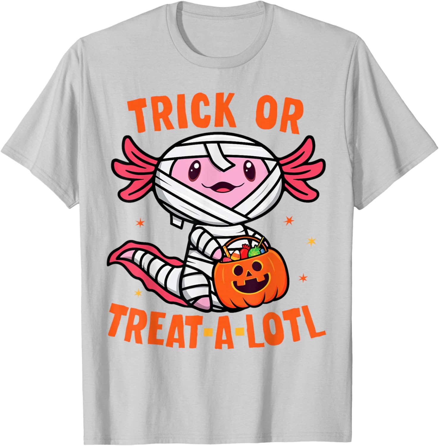 Trick or Treat Axolotl Halloween Costume T-Shirt for Toddlers and Kids - 8