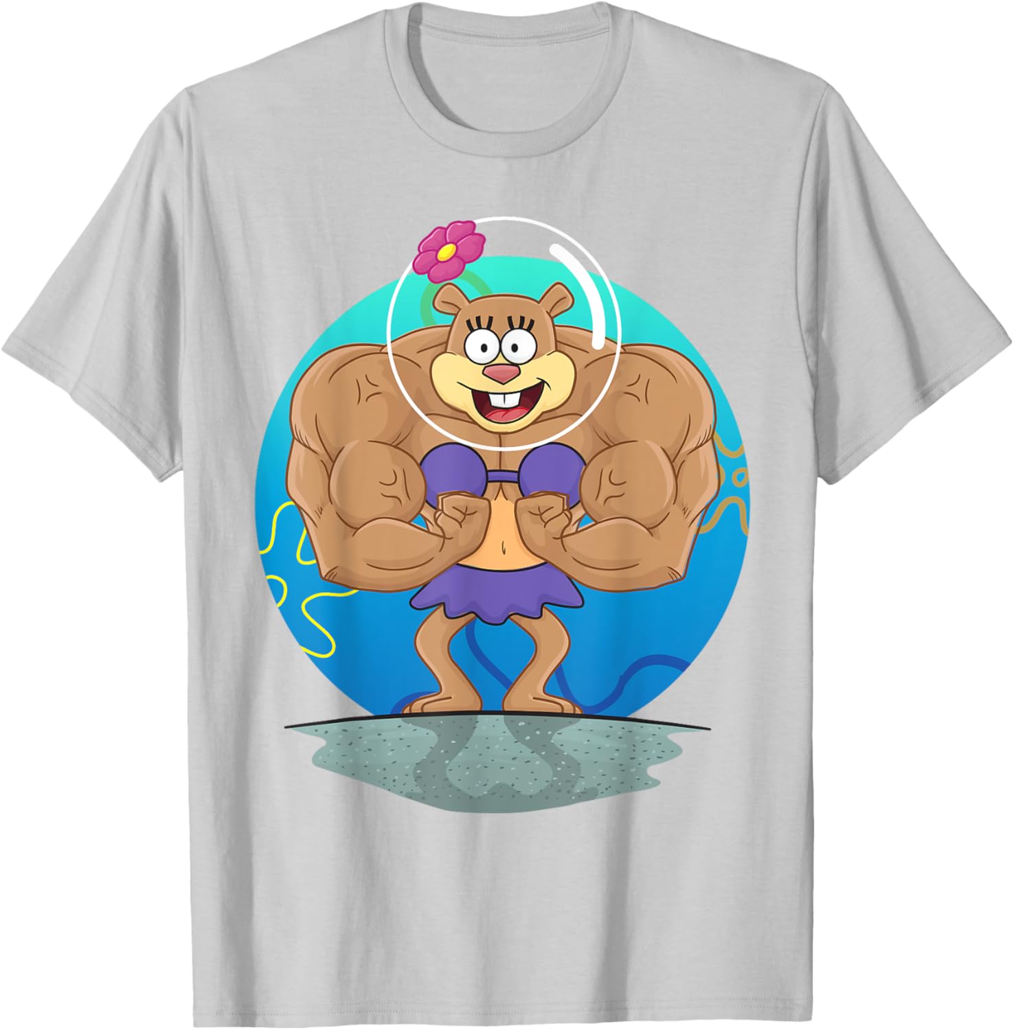 Mademark SpongeBob SquarePants Sandy Cheeks Muscle T-Shirt for Fans - 12