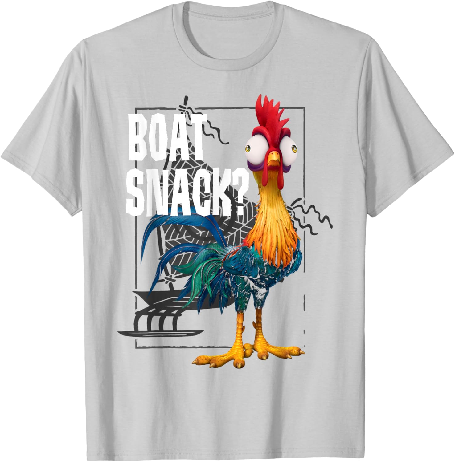Disney Moana Hei Hei Boat Snack T-Shirt Vintage Style for Fans - 8