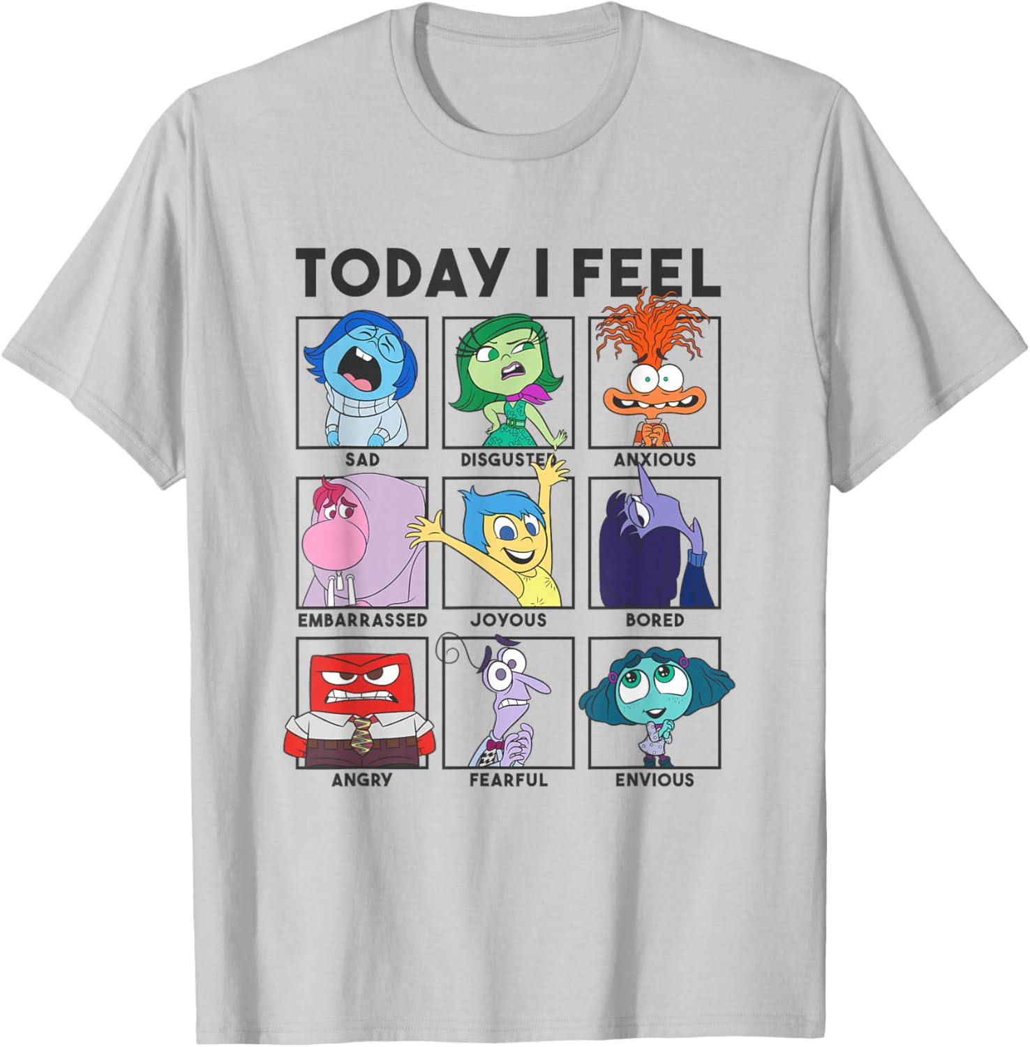 Disney Pixar Inside Out 2 Vintage Panels T-Shirt for Kids and Adults - 4