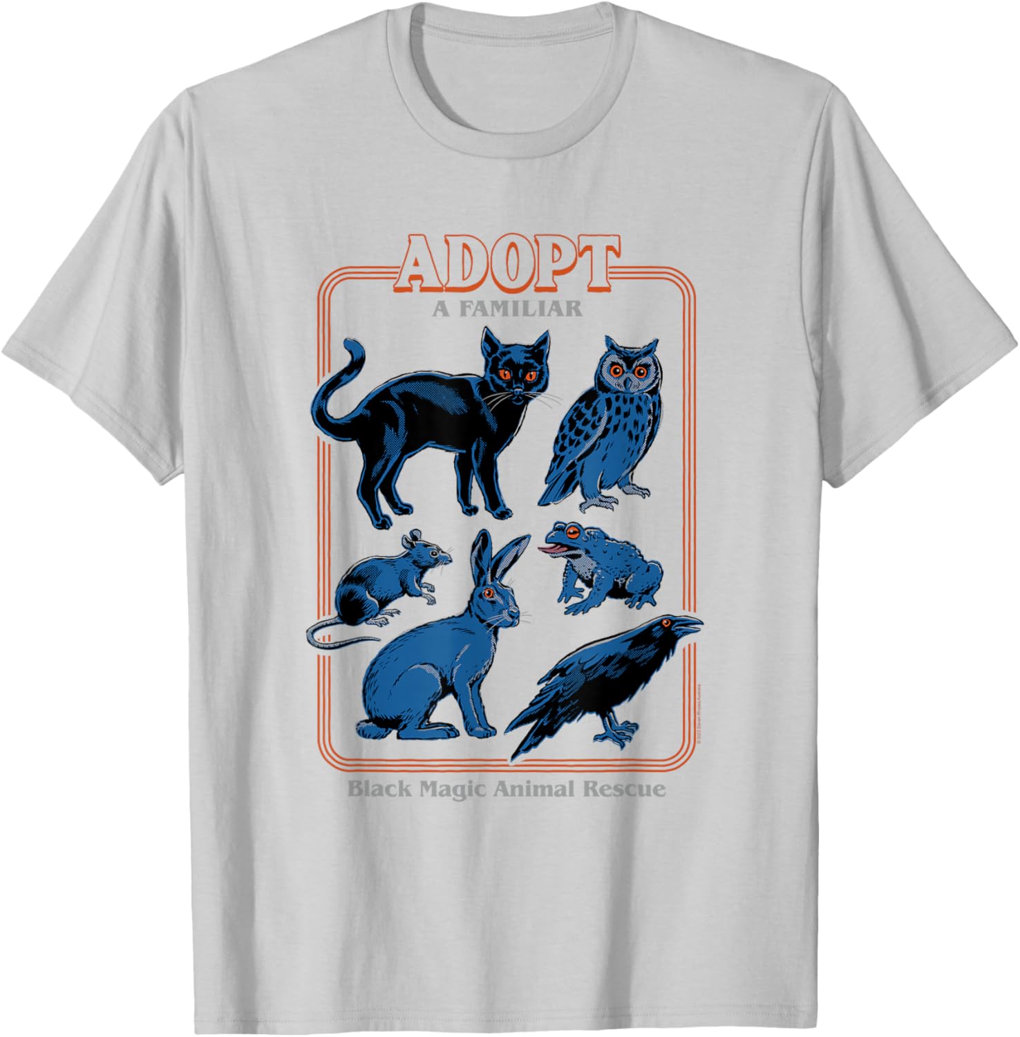 Steven Rhodes Black Magic Adopt a Familiar Retro T-Shirt for Fun Lovers - 4