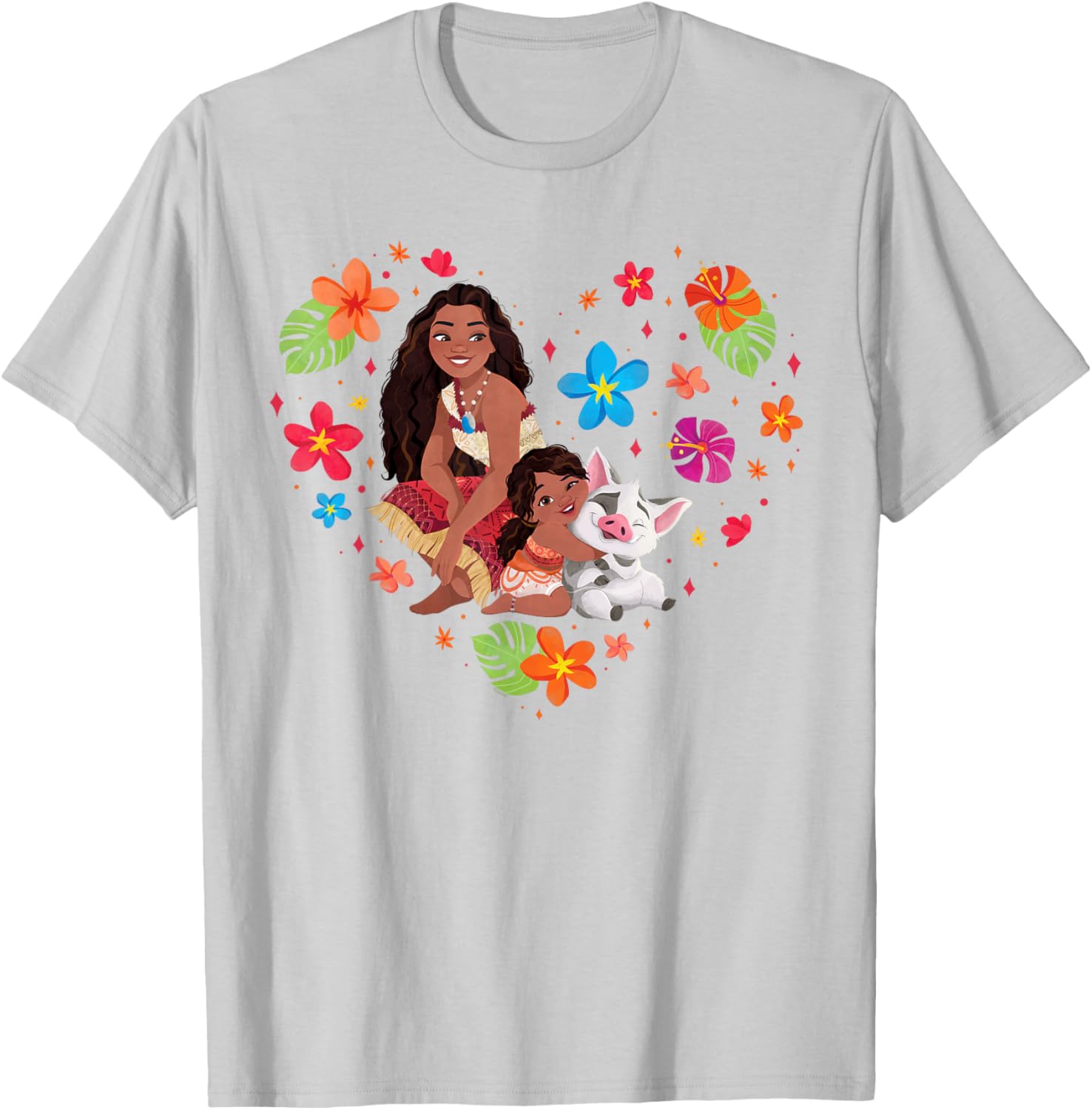 Disney Moana Tropical Heart Sisters T-Shirt with Moana Simea and Pua - 13