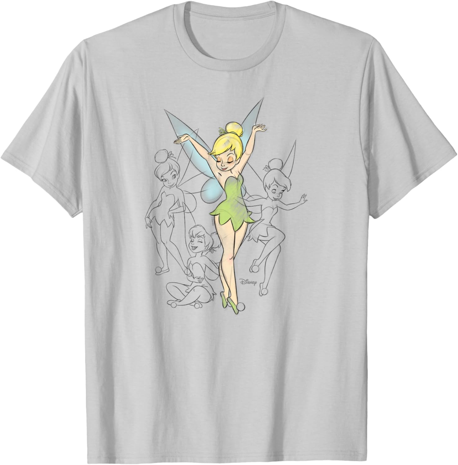 Tinker Bell Sketches T-Shirt for Fans of Disney's Fairy Magic - 4