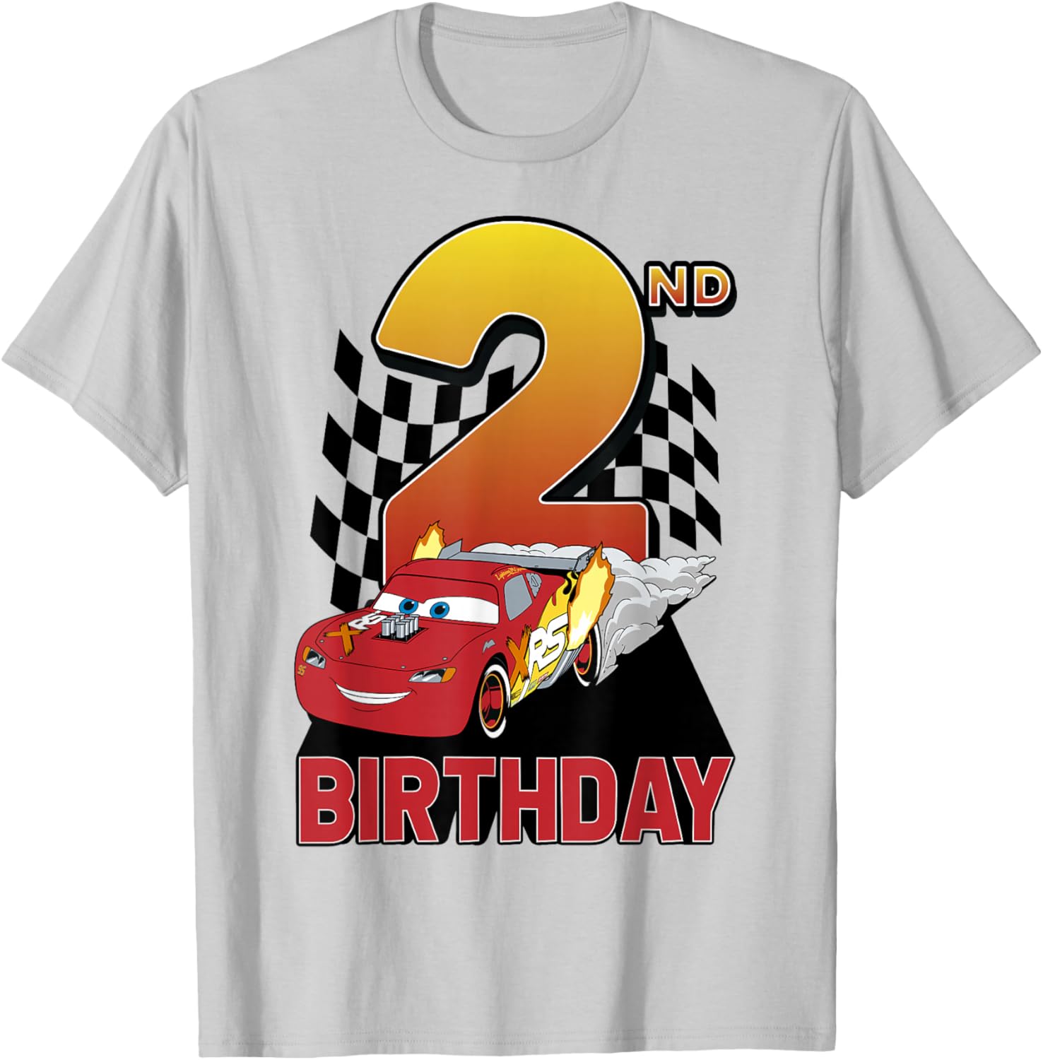 Disney Pixar Cars 2nd Birthday Lightning McQueen Peel Out T-Shirt - 5