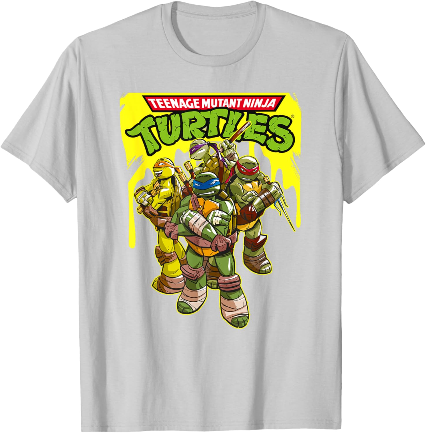 Mademark TMNT Yellow Splatter Paint T-Shirt for Fun Teenage Mutant Ninja Turtles Fans - 6