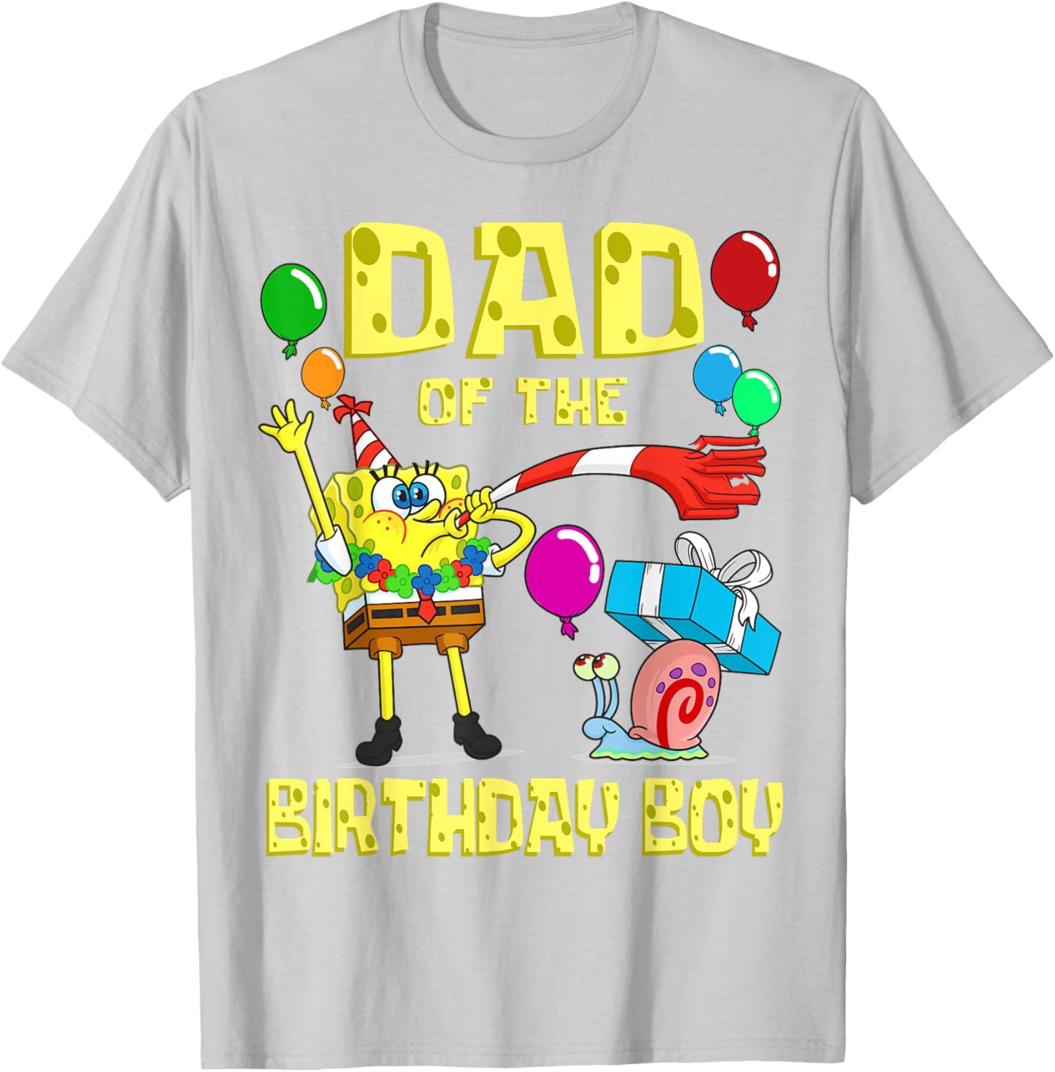SpongeBob Daddy of the Birthday Boy Theme T-Shirt for Fun Parties - 8