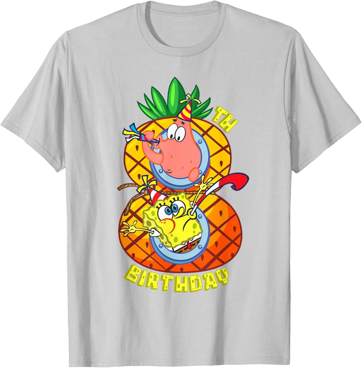 SpongeBob Patrick 8th Birthday Boy T-Shirt Fun Pineapple Design - 20