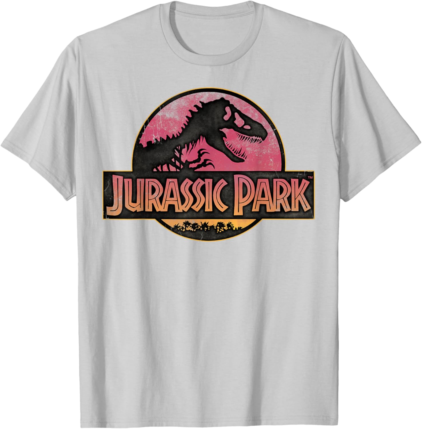 Jurassic Park Sunset Gradient T-Shirt for Dino Lovers and Fans - 3