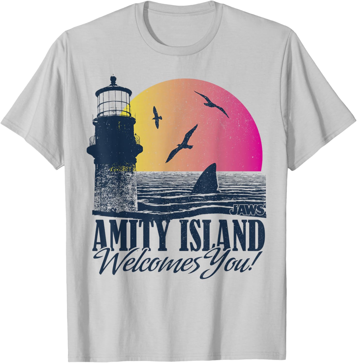 Amity Island Welcomes You Jaws Sunset T-Shirt for Beach Lovers - 6