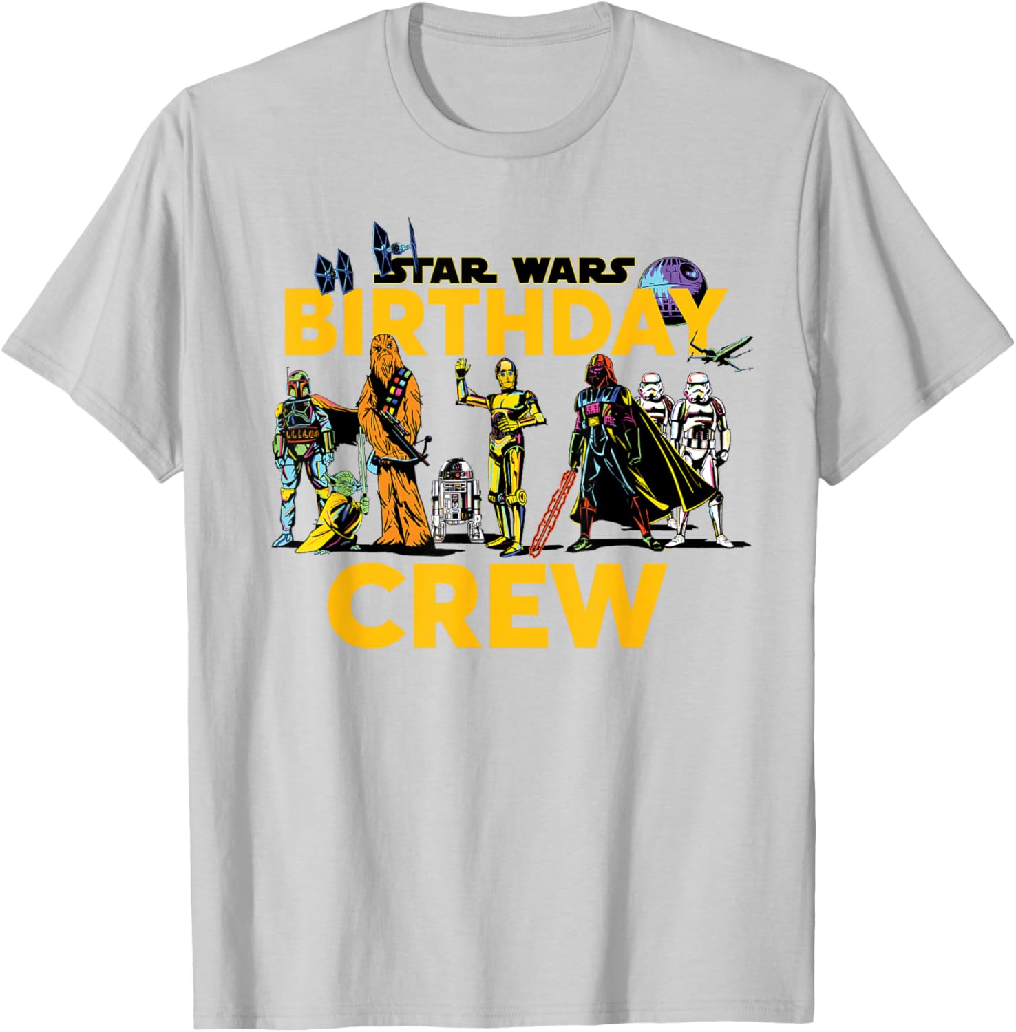 Star Wars Birthday Crew Matching T-Shirt for Classic Characters Fans - 15