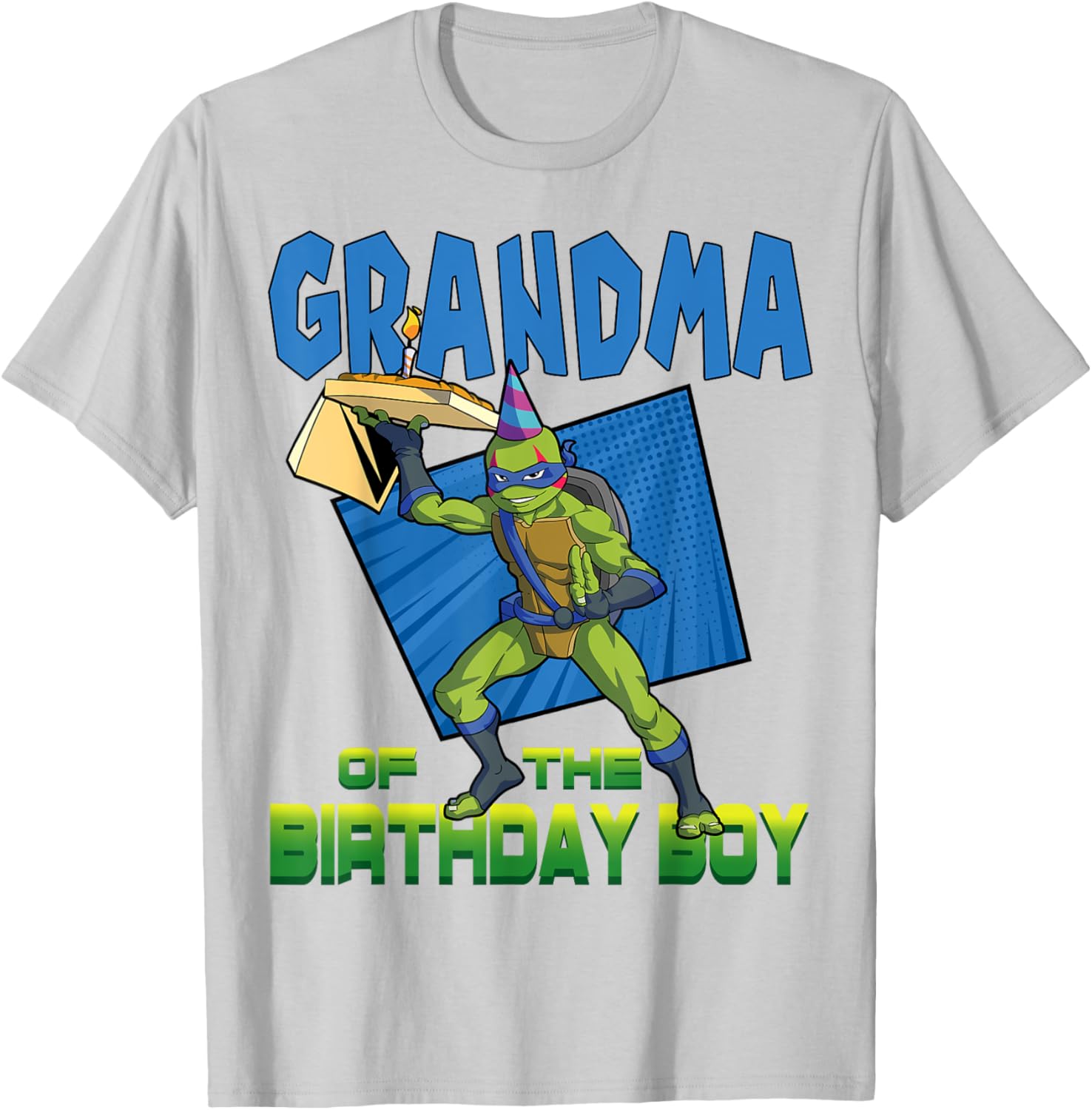 Mademark TMNT Leo Grandma Birthday Pizza Party T-Shirt for Kids - 6