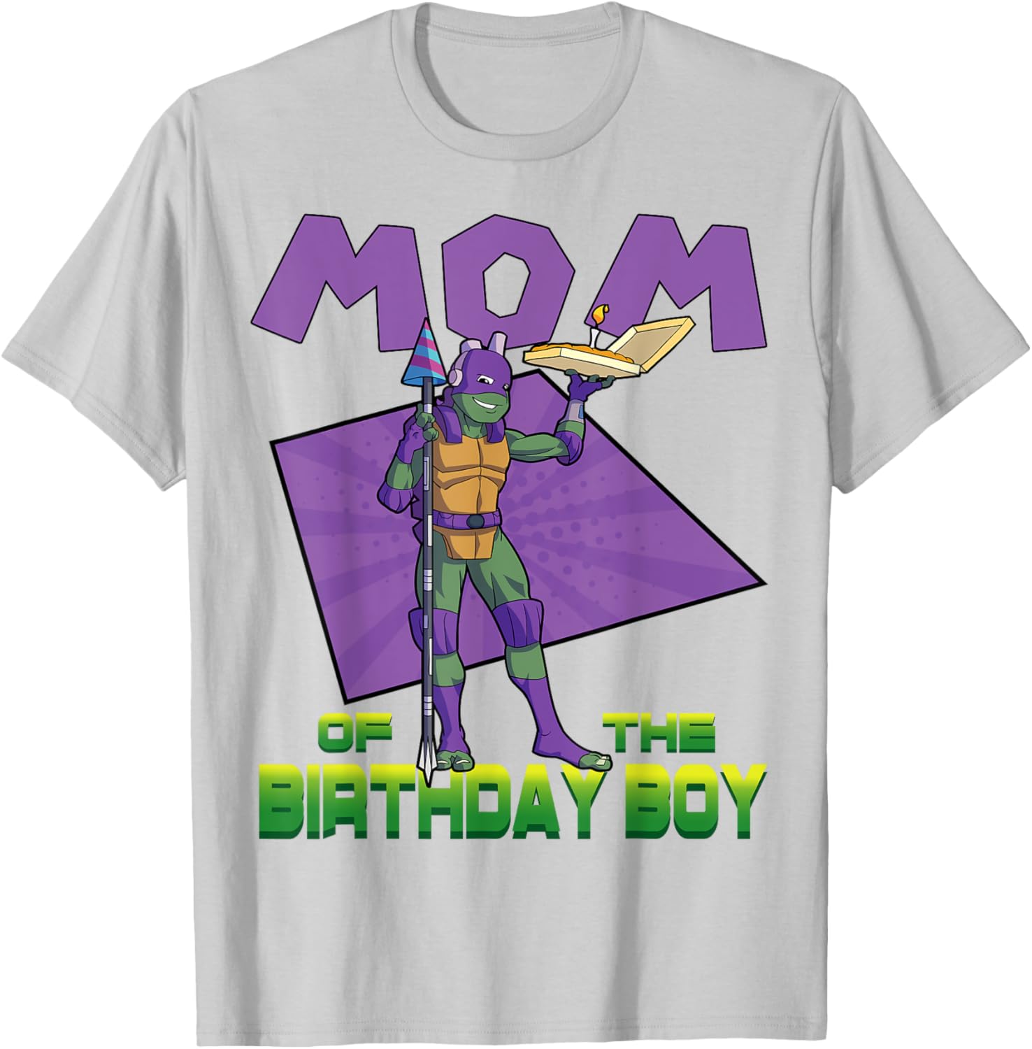 Donnie Mommy of the Birthday Boy Pizza Party T-Shirt for TMNT Fans - 6
