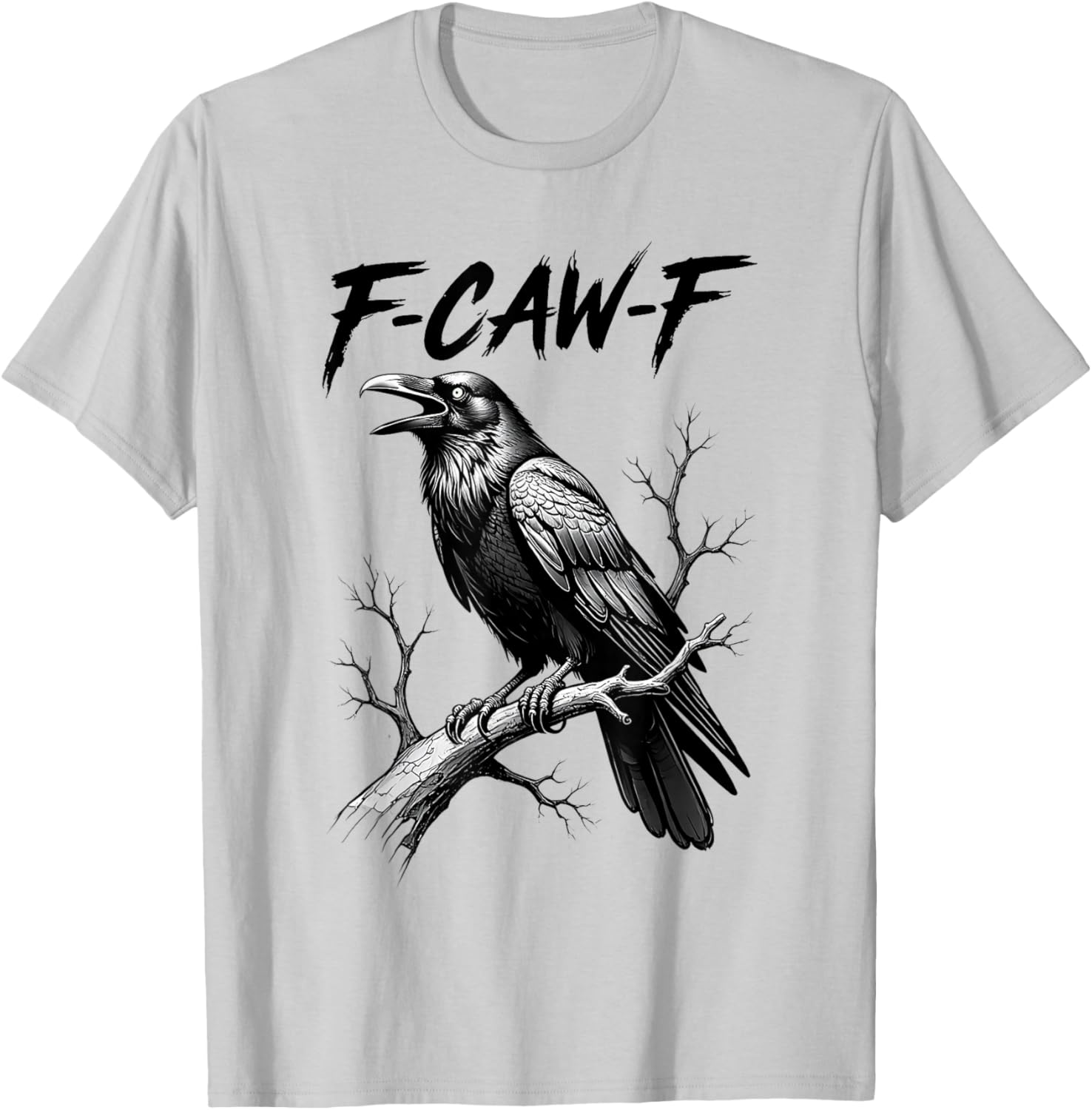 Funny Black Crow Lover T-Shirt - Dark Humor Black Bird Design - 19