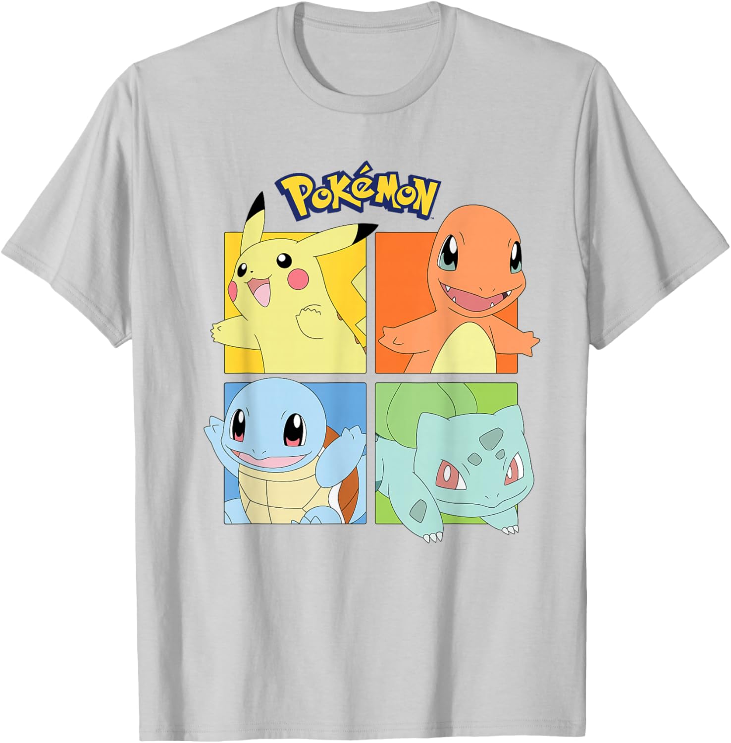 Kanto Region Pokémon T-Shirt Featuring Pikachu Charmander Squirtle Bulbasaur - 6