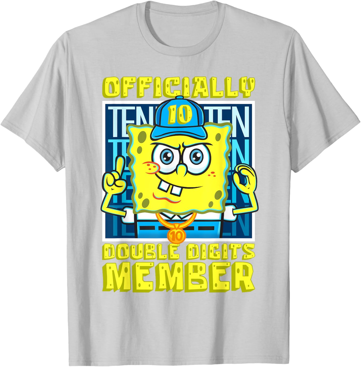 Mademark SpongeBob SquarePants Boys 10th Birthday T-Shirt Fun Style - 8