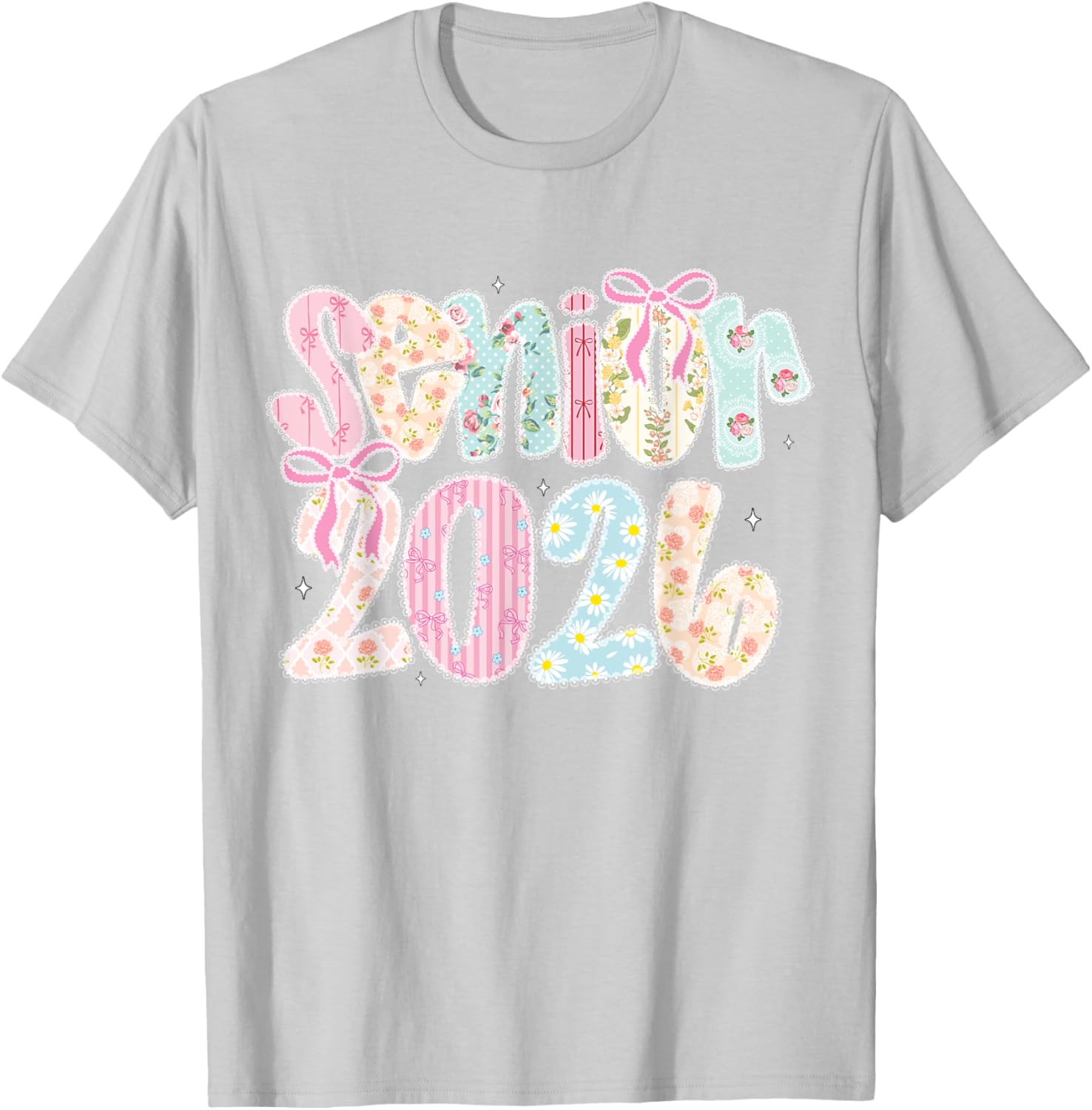 Coquette Lace Floral Pastel Graduation T-Shirt for Senior 2026 - 20