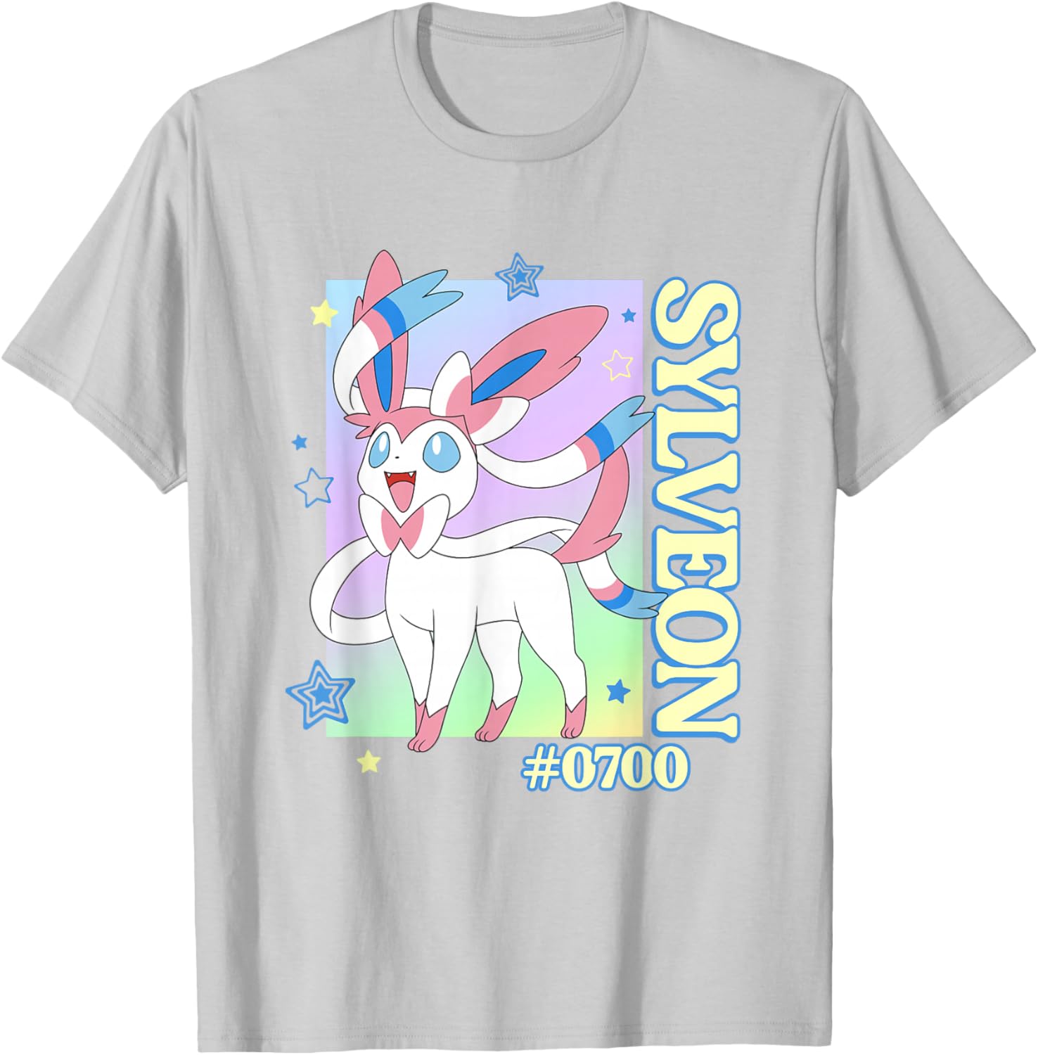 Colorful Pokemon Sylveon #0700 Unisex T-Shirt for Adults and Teens - 10