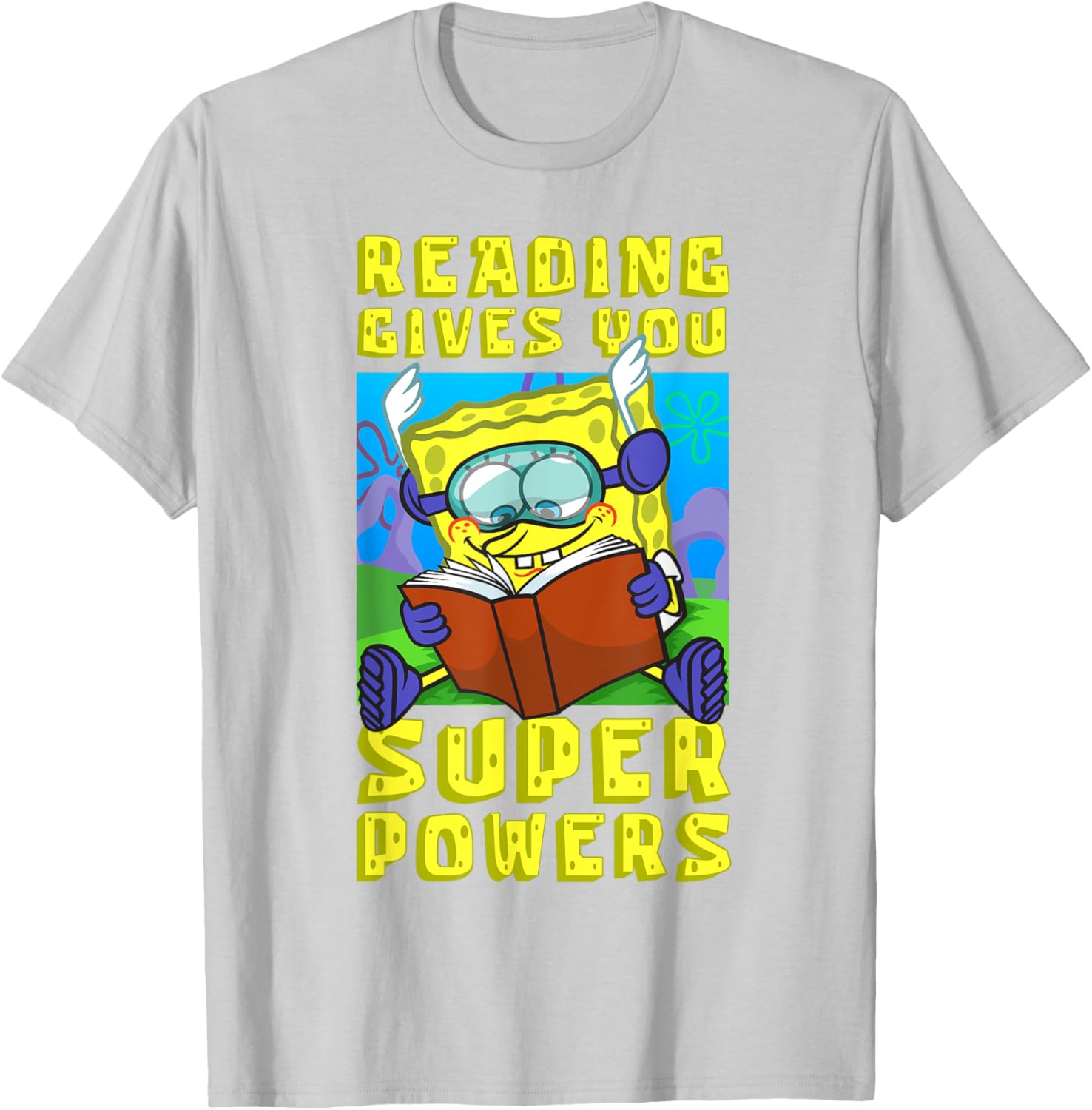 Mademark SpongeBob SquarePants Super Powers Reading T-Shirt for Kids - 2