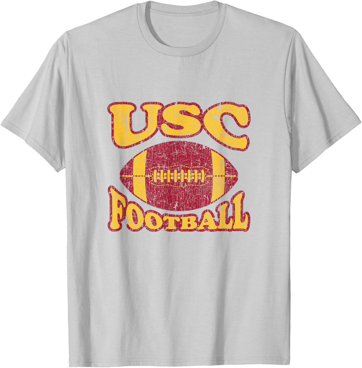 USC Trojans Distressed Retro Style Football T-Shirt for Fans - 17