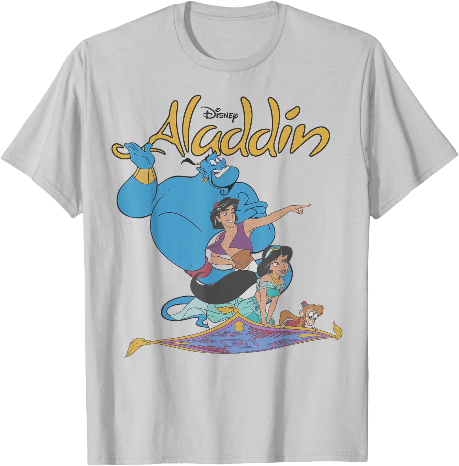 Disney Aladdin Vintage Group Shot Logo T-Shirt for Fans of Adventure - 9