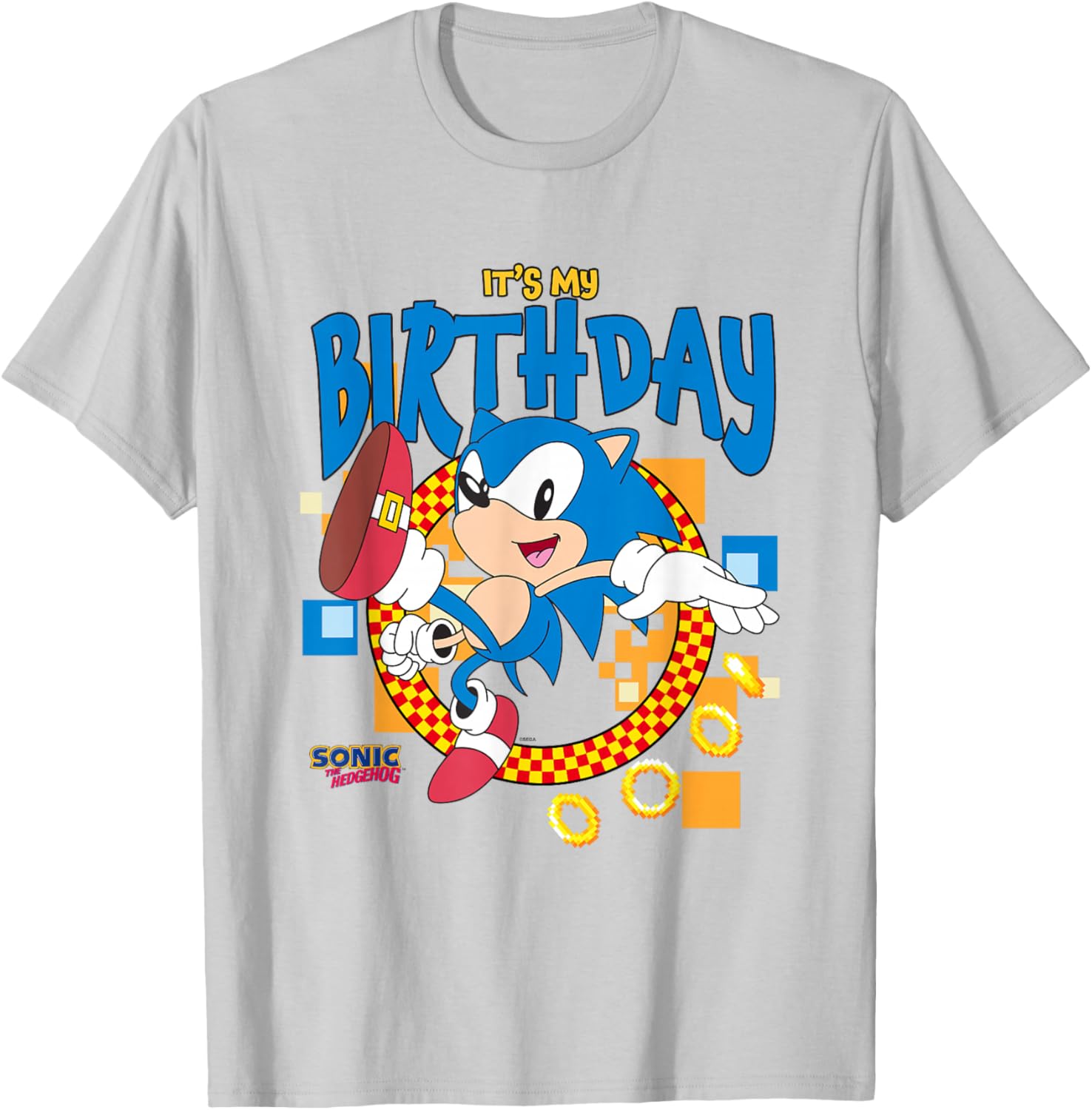 Sonic The Hedgehog Birthday T-Shirt for Fun Celebrations and Parties - 1
