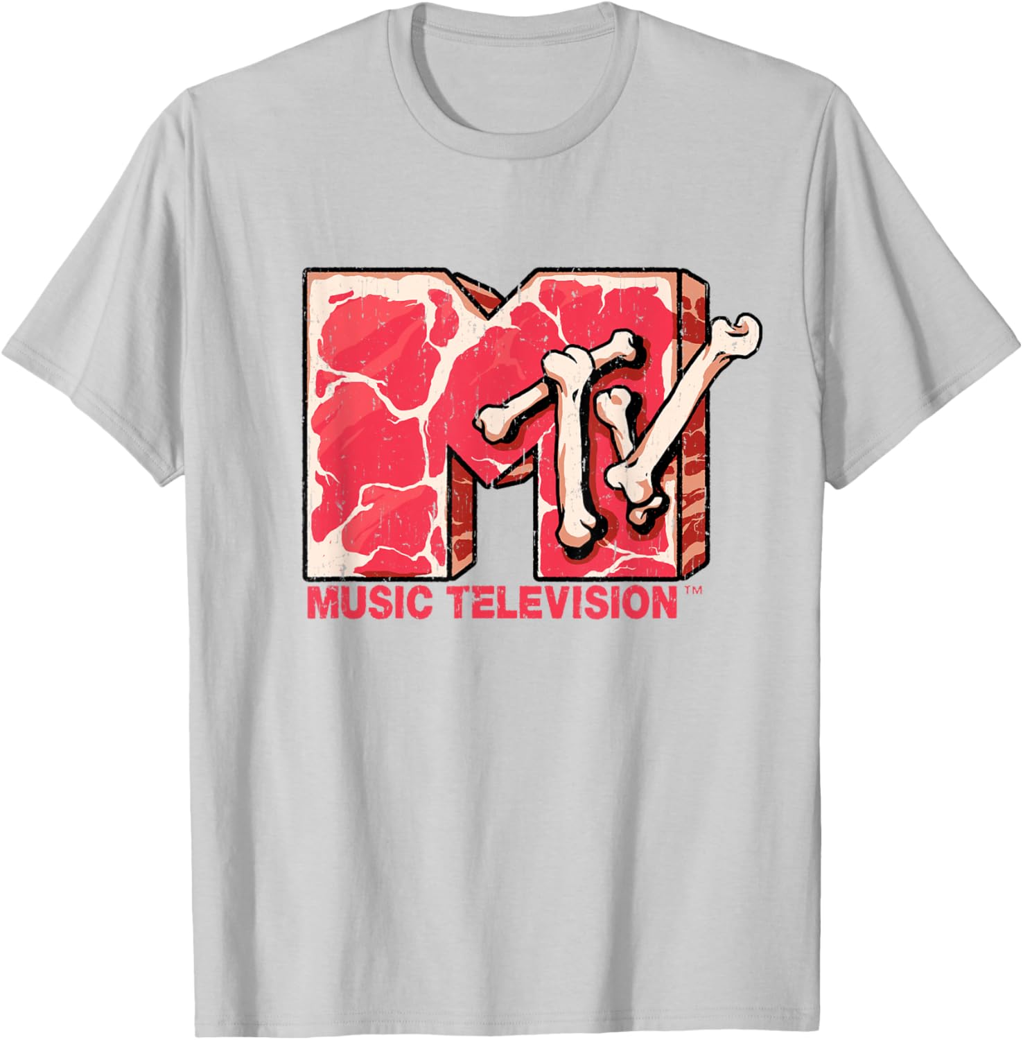 Mademark x MTV Beef Steak Logo T-Shirt for Music Lovers and Foodies - 3