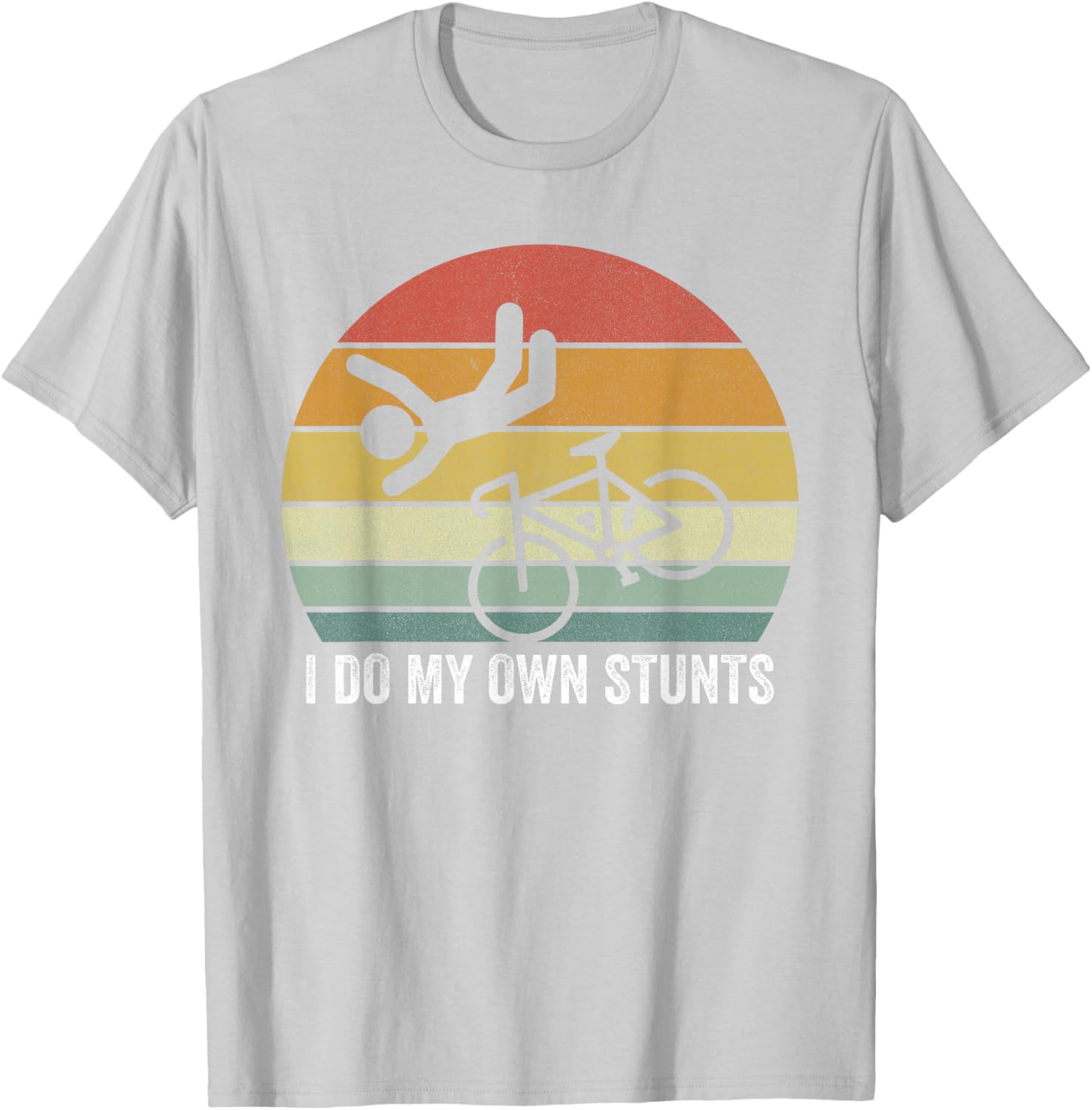 Vintage Retro I Do My Own Stunts Shirt for Bike Lovers - Fun T-Shirt - 6