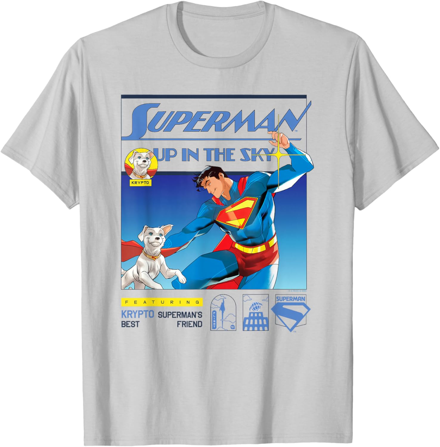 Superman 2025 Up In The Sky Krypto Poster T-Shirt for Fans - 1