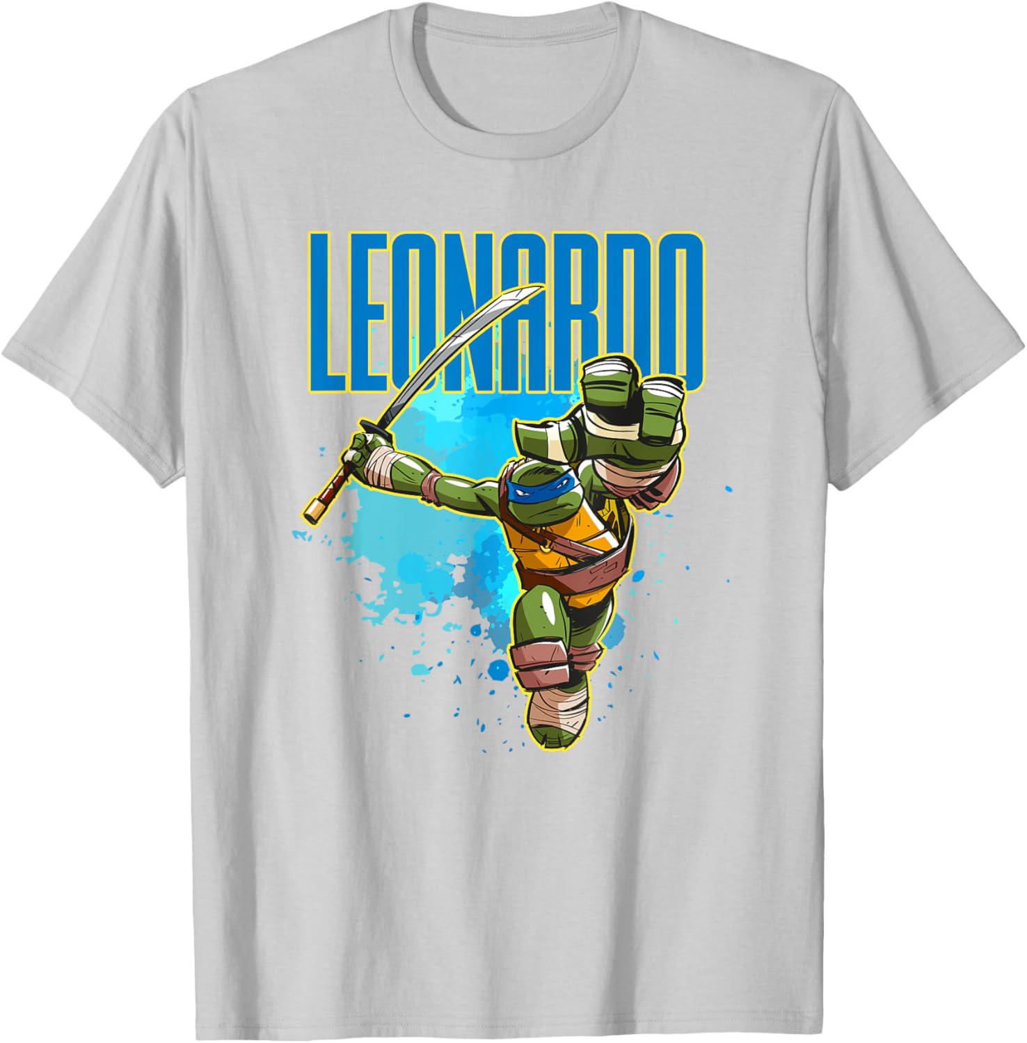 Mademark Teenage Mutant Ninja Turtles Leonardo Blue Splatter T-Shirt - 2