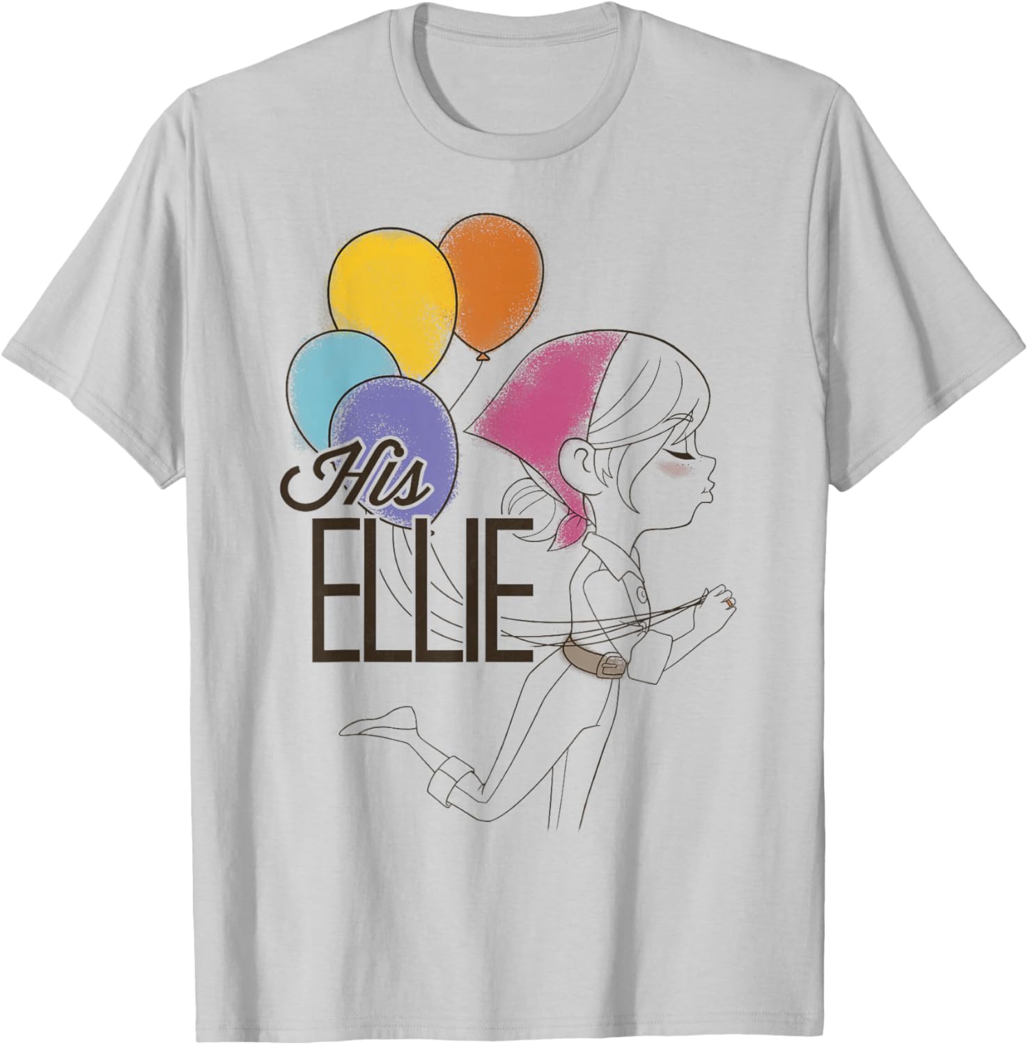 Disney Pixar Up Ellie Balloons Graphic T-Shirt for Fun Casual Wear - 9