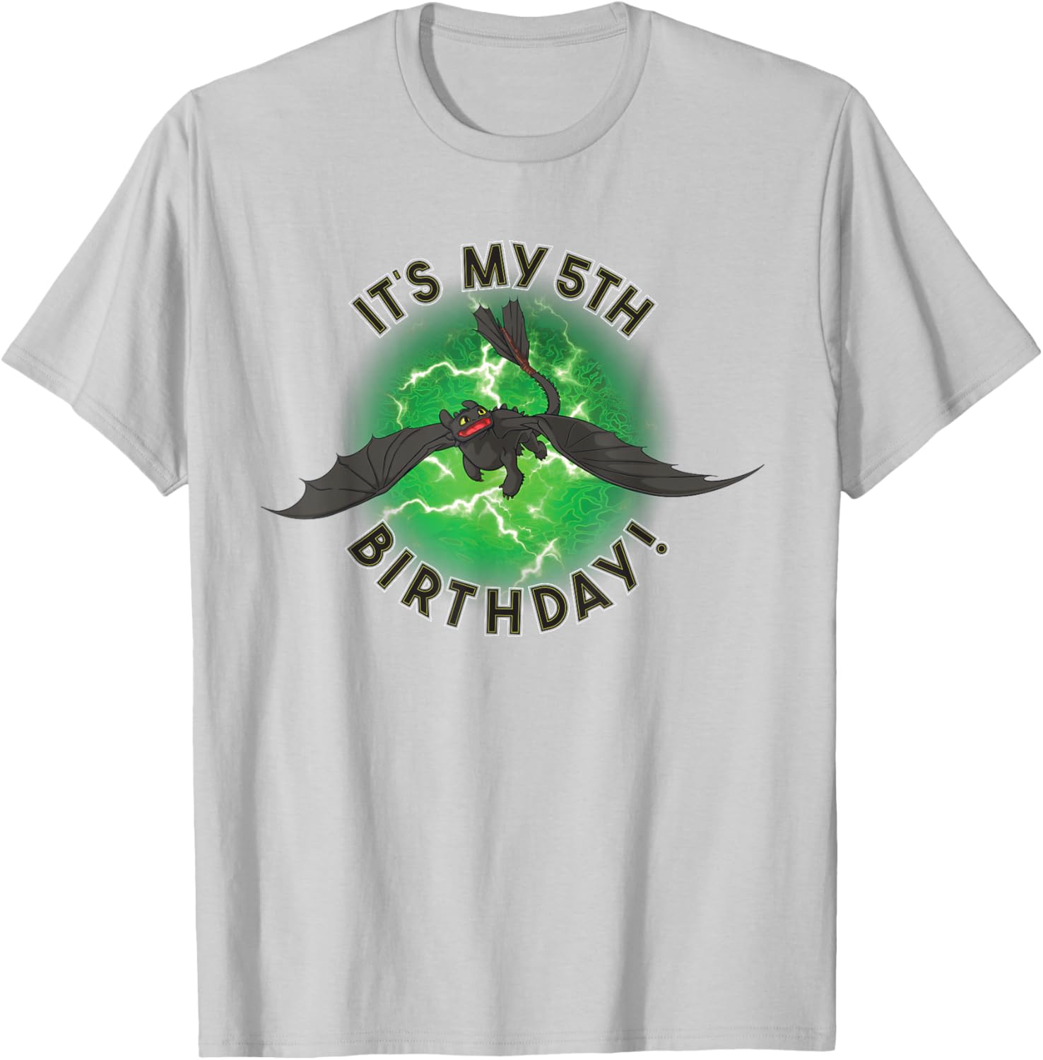 How to Train Your Dragon 3 5th Birthday T-Shirt for Kids Fun Gift - 5