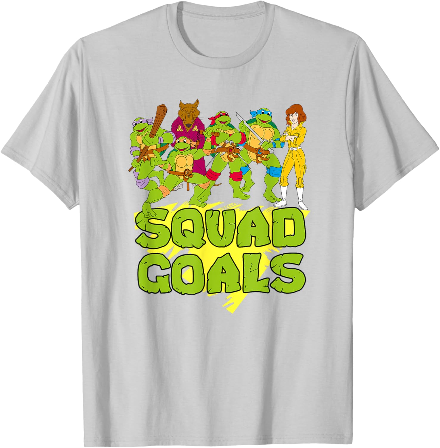 Mademark TMNT Squad Goals T-Shirt with Splinter and April for Fans - 10