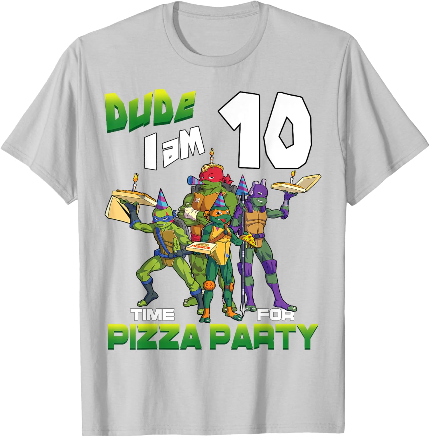 Mademark TMNT Pizza Birthday T-Shirt for 10 Year Olds - Fun Kids Tee - 9