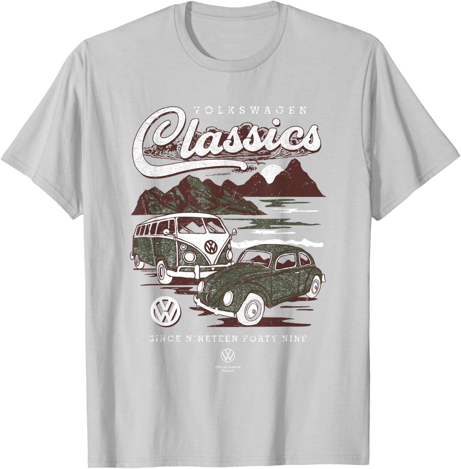 Classic Type 2 T1 Campervan and Beetle T-Shirt for Vintage Car Lovers - 10