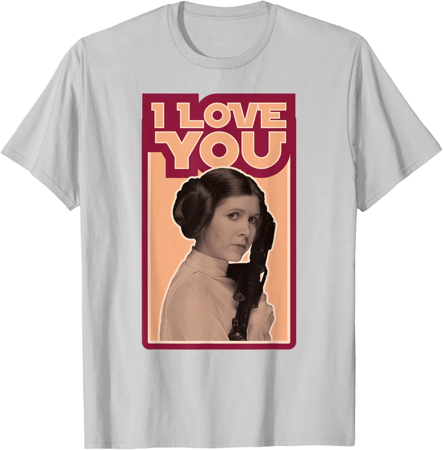 Star Wars Valentine's Day Princess Leia I Love You Vintage T-Shirt - 3