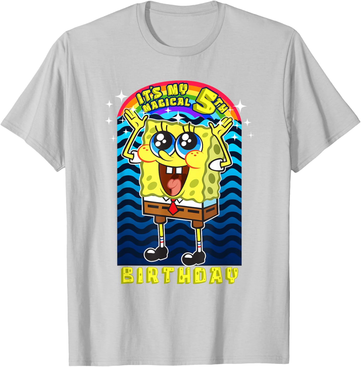 SpongeBob SquarePants Magical 5th Birthday Gift T-Shirt for Kids - 11
