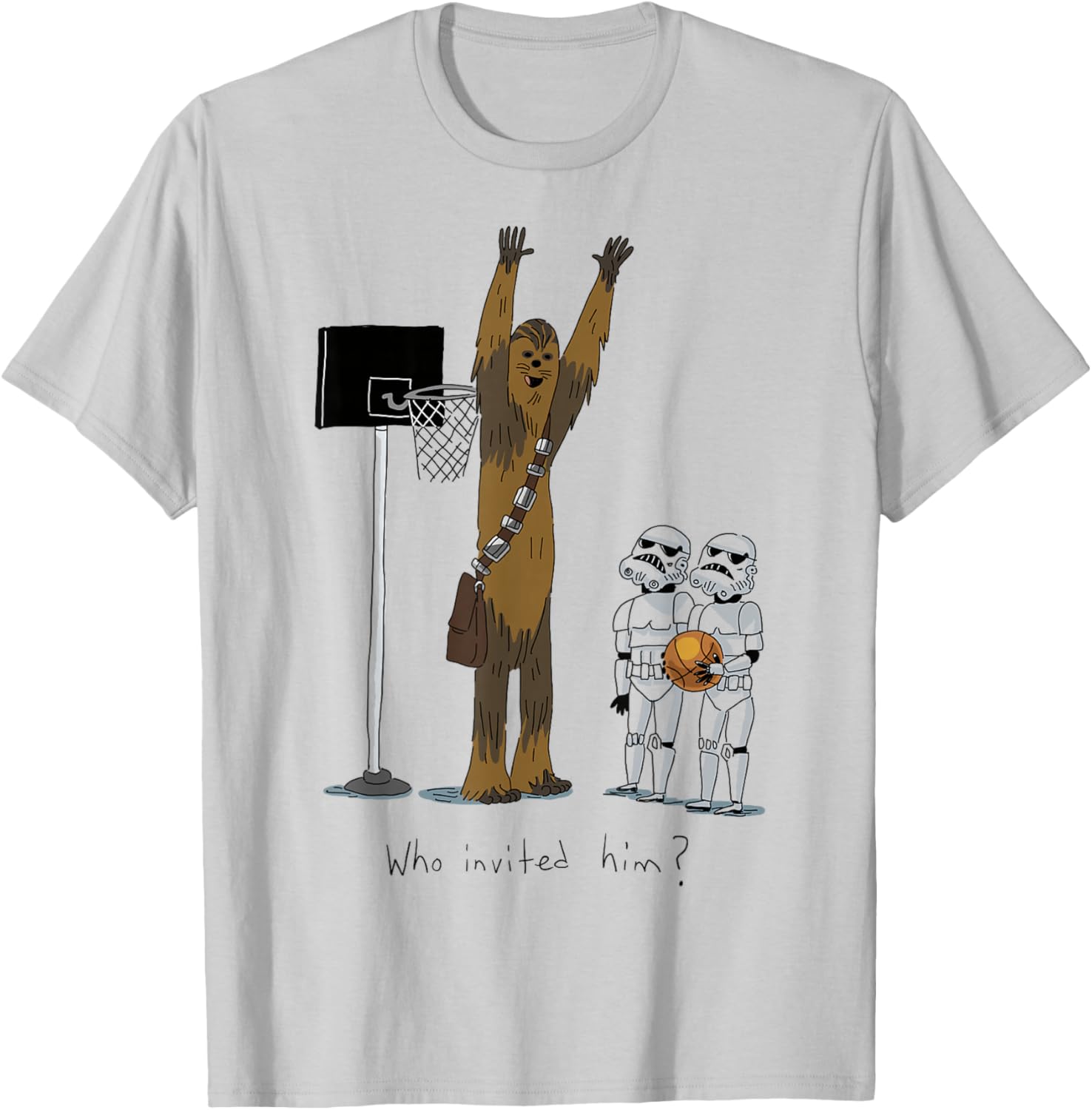 Chewbacca Basketball T-Shirt Fun Star Wars Apparel for Fans - 6