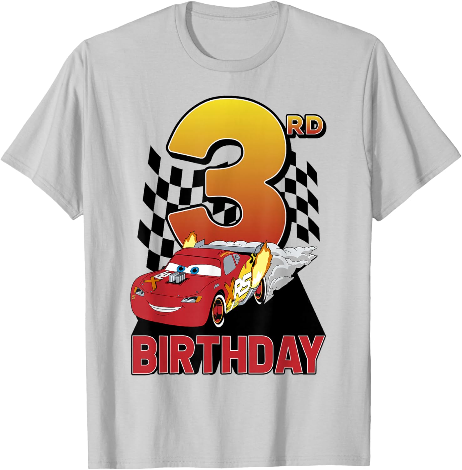 Disney Pixar Cars Lightning McQueen 3rd Birthday Race T-Shirt for Kids - 5