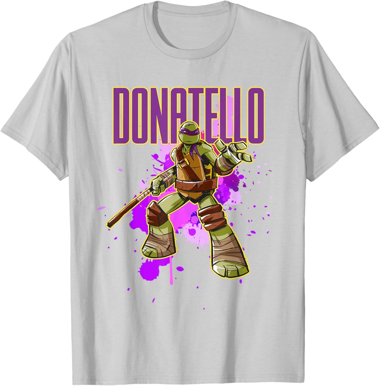 Mademark Teenage Mutant Ninja Turtles Donatello Purple Splatter T-Shirt - 16