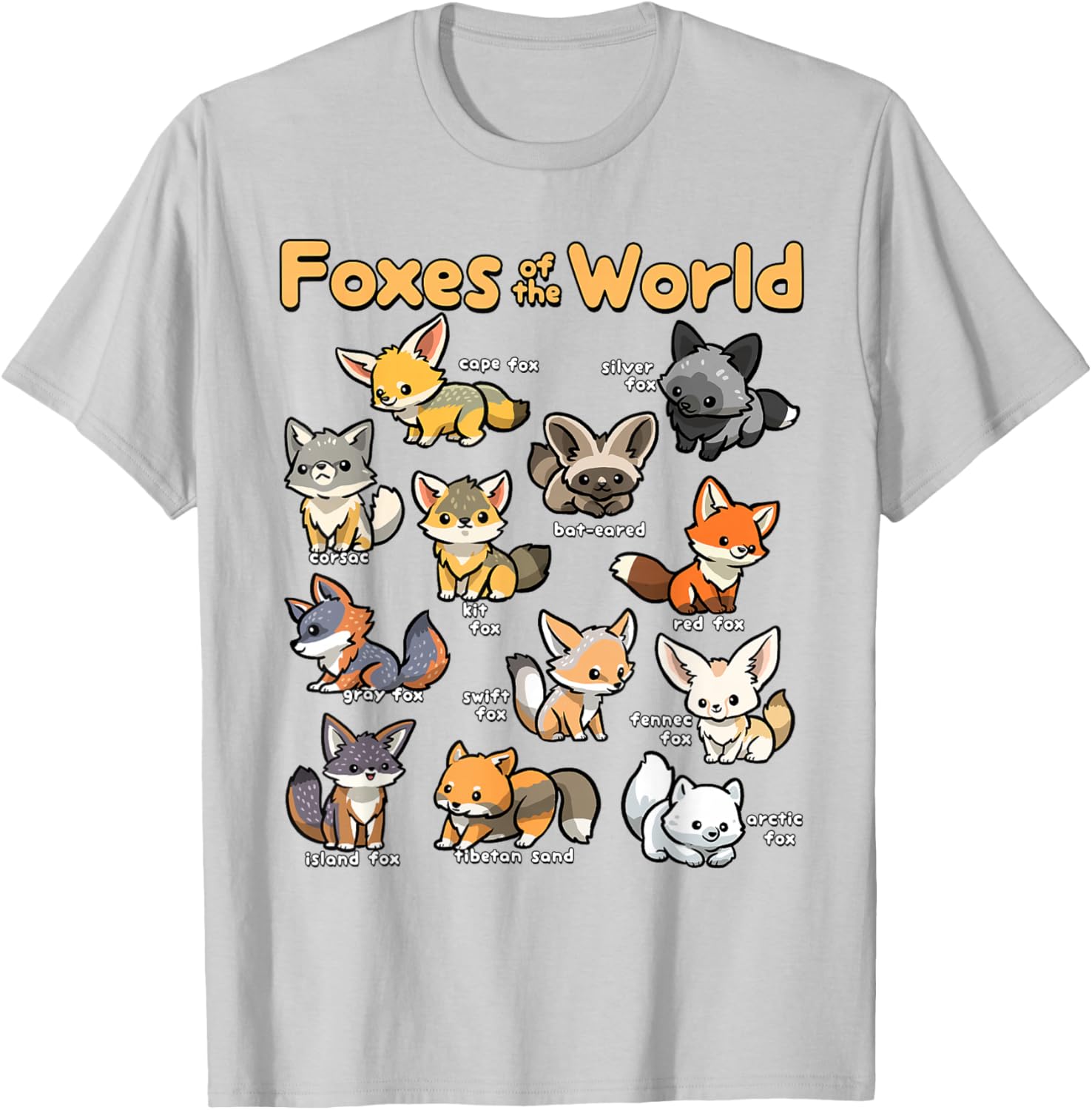 Kawaii Fox Lover T-Shirt for Animal Lovers - Fun Educational Design - 2