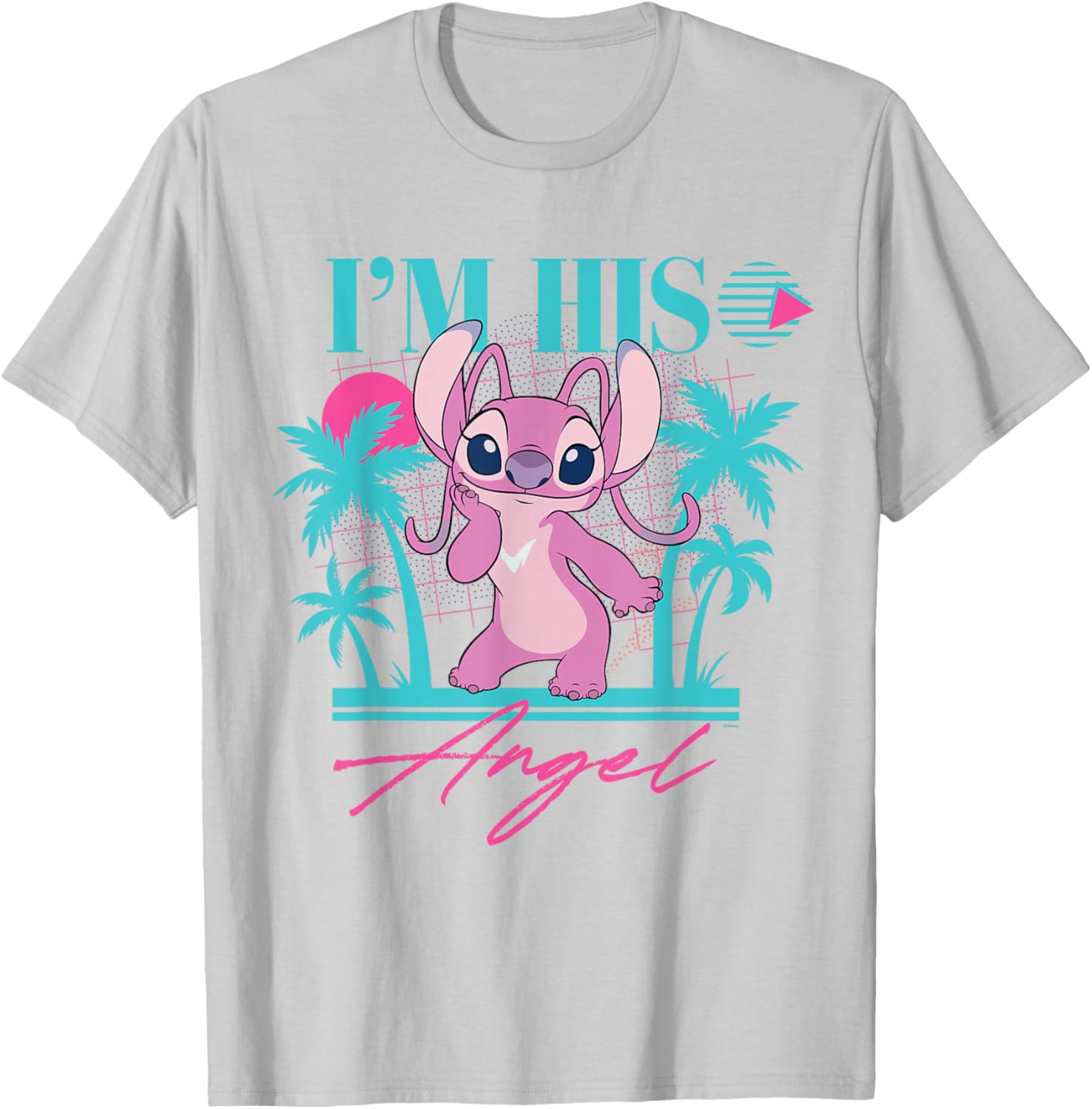 Disney Stitch Retro 90s Couples Matching I'm His Angel T-Shirt Fun Gift - 15